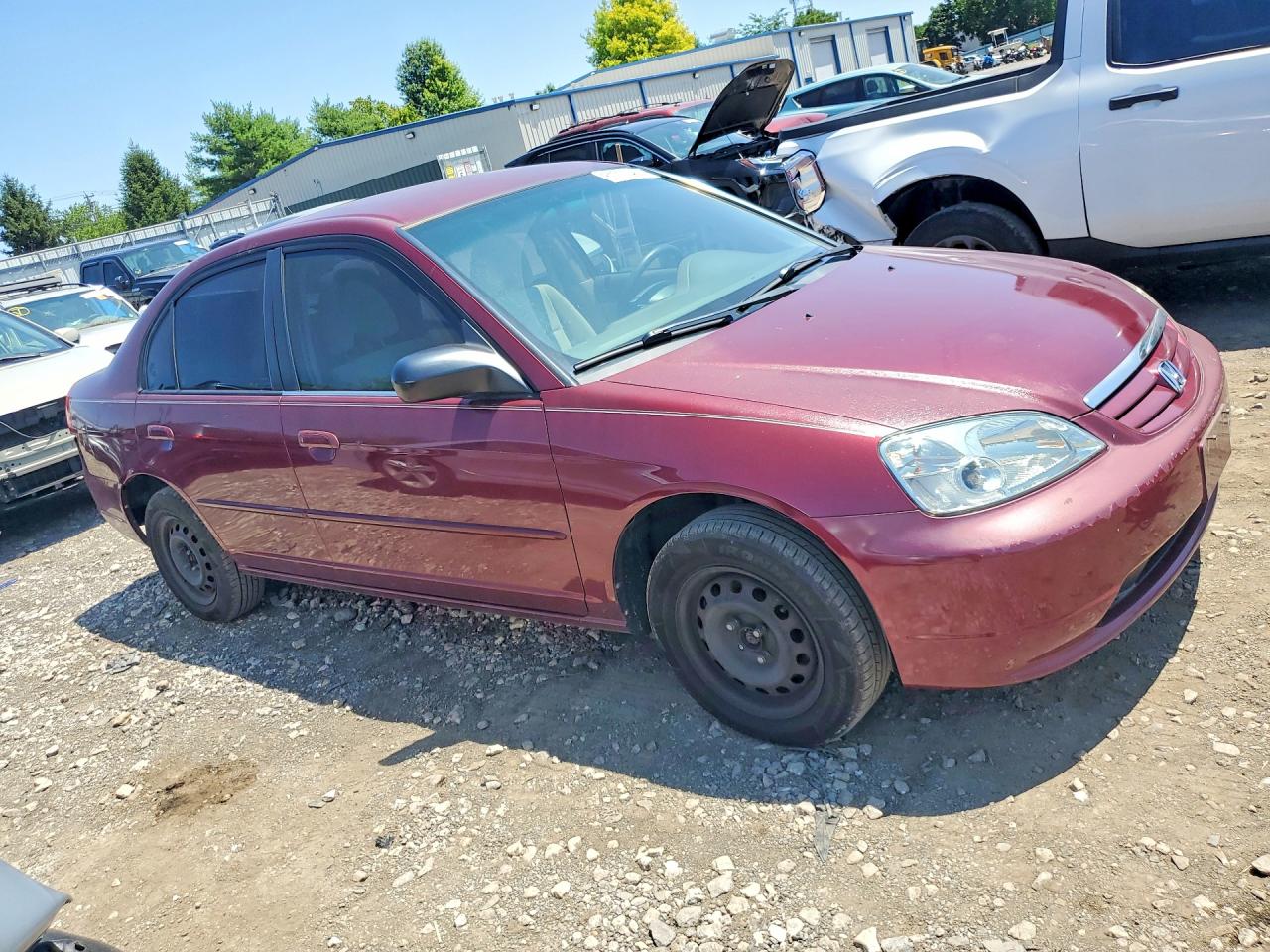 2003 Honda Civic Lx Maroon vin: 1HGES16543L010608