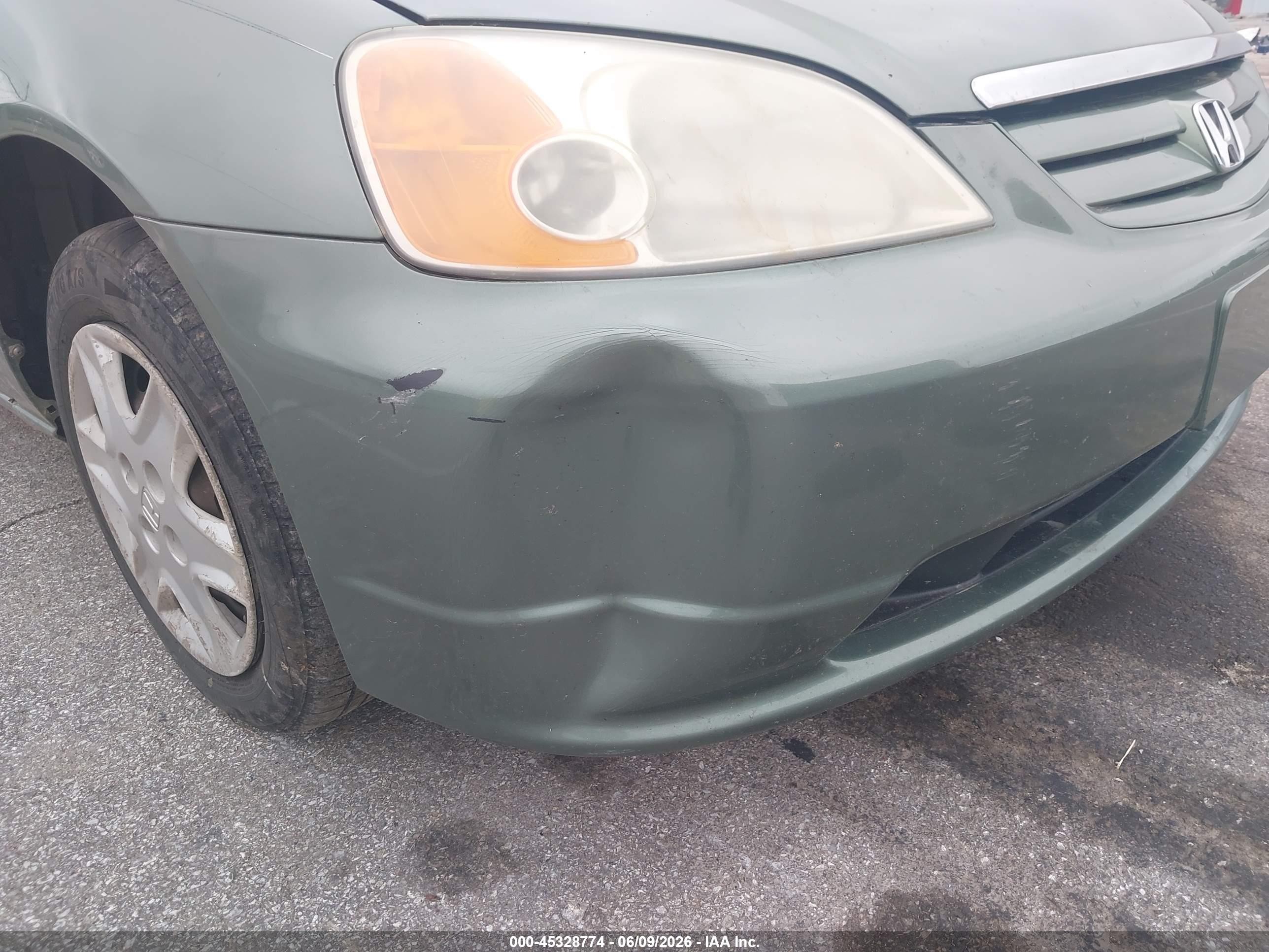 2003 Honda Civic Lx Green vin: 1HGES16543L035489
