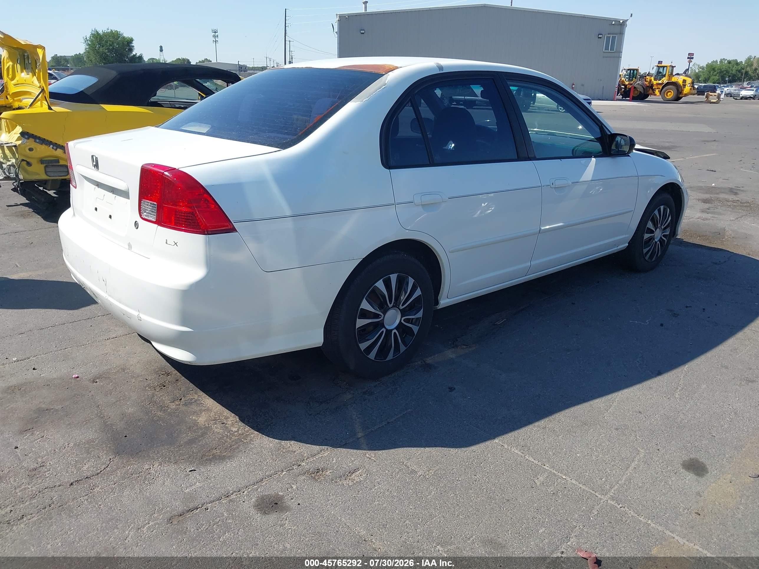 2004 Honda Civic Lx Белый vin: 1HGES16544L011226