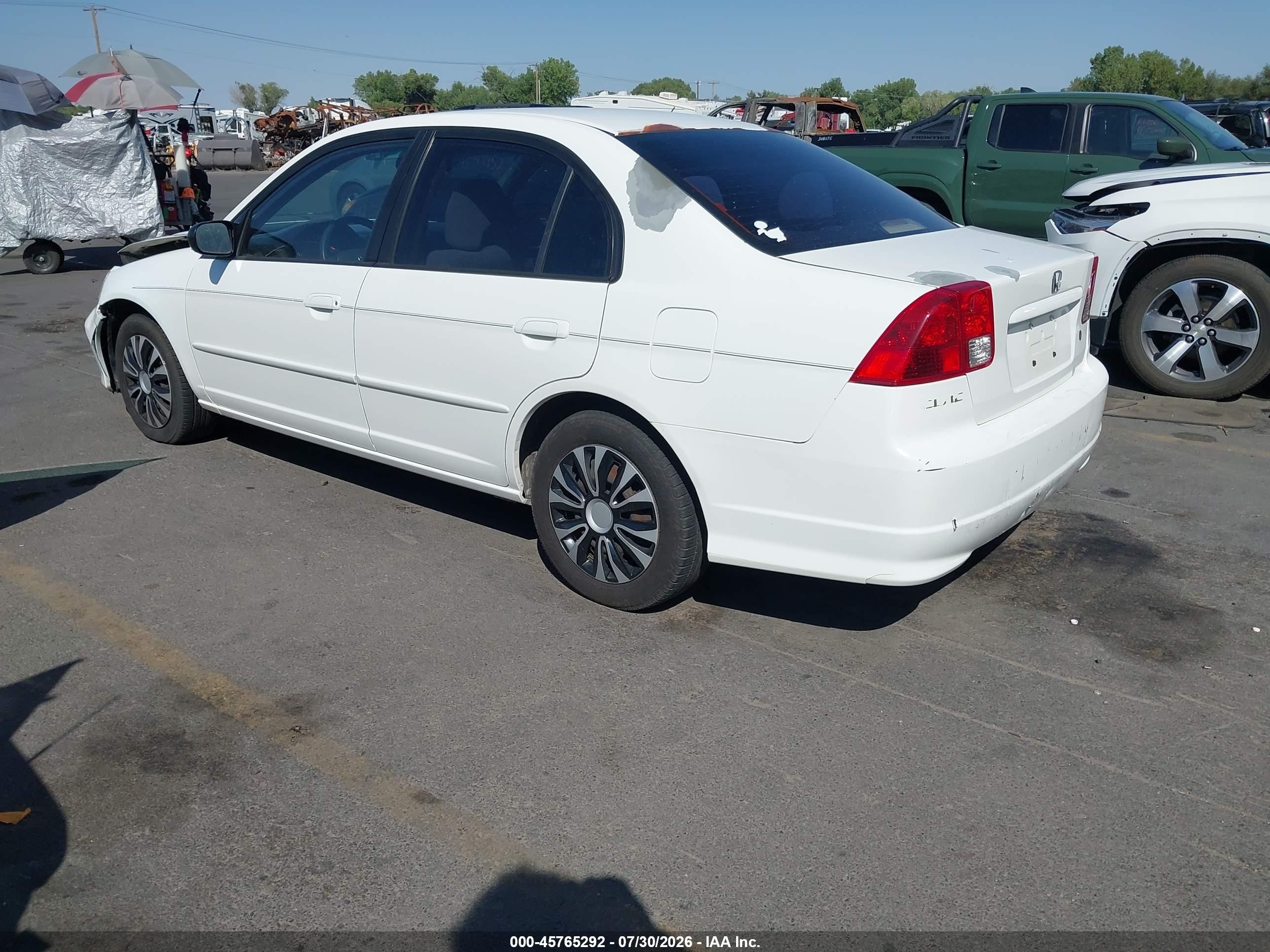2004 Honda Civic Lx Белый vin: 1HGES16544L011226