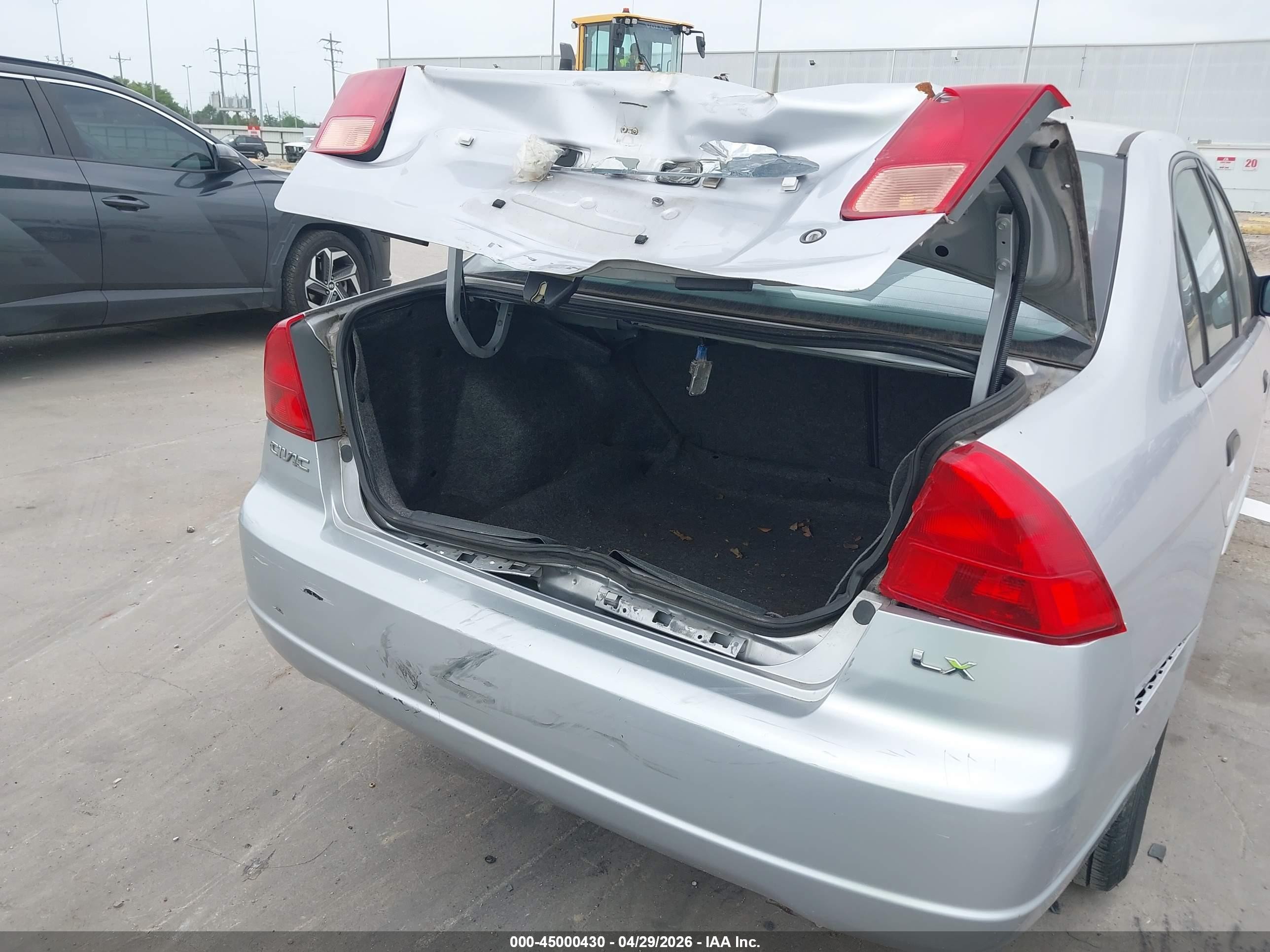 2001 Honda Civic Lx Silver vin: 1HGES16551L012509