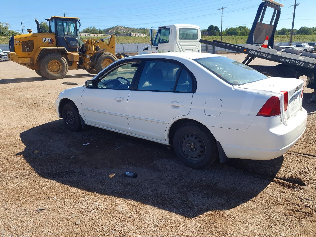 2002 Honda Civic Lx White vin: 1HGES16552L044734
