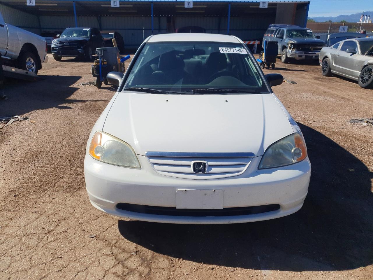 2002 Honda Civic Lx White vin: 1HGES16552L044734