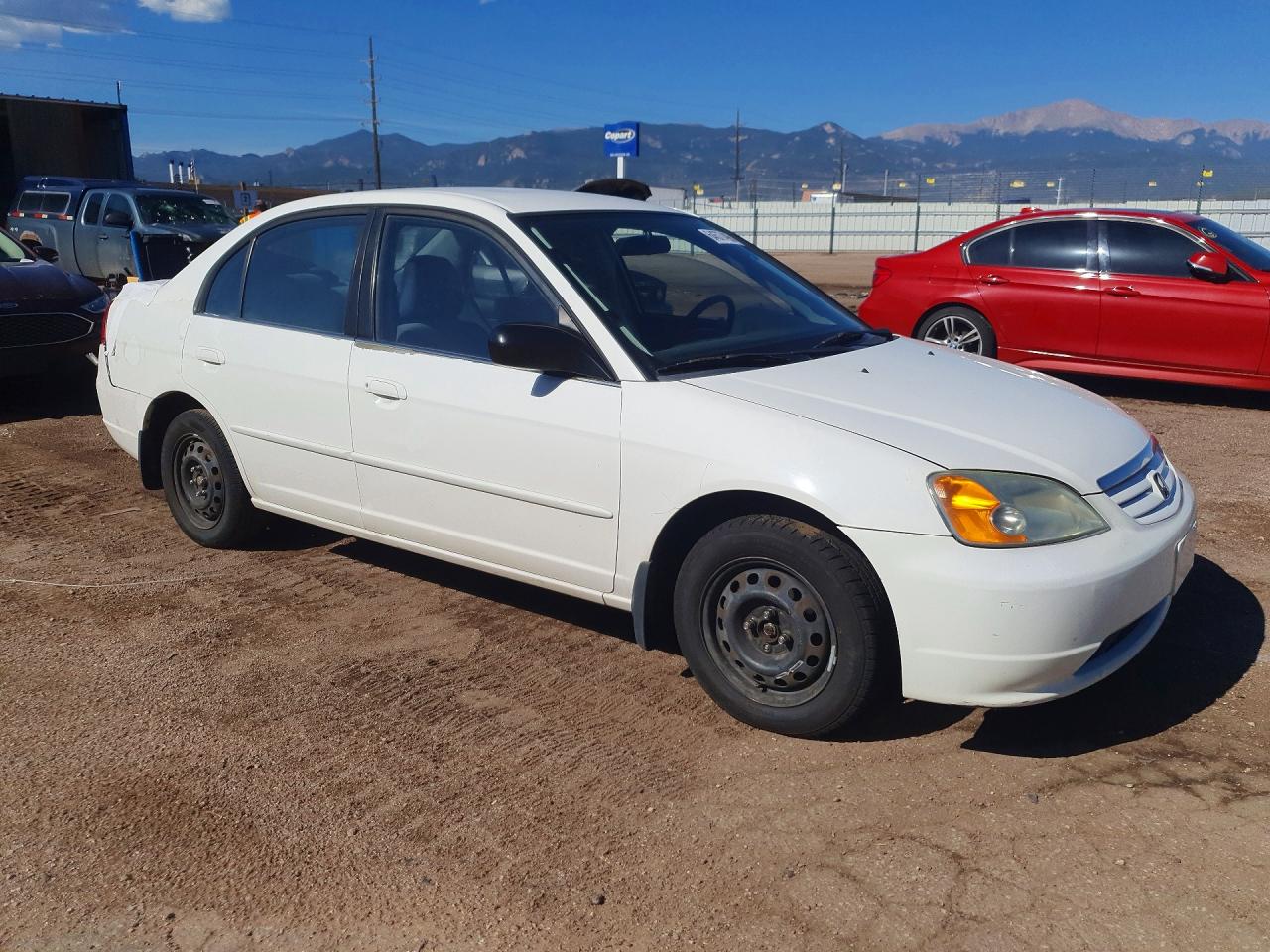 2002 Honda Civic Lx White vin: 1HGES16552L044734