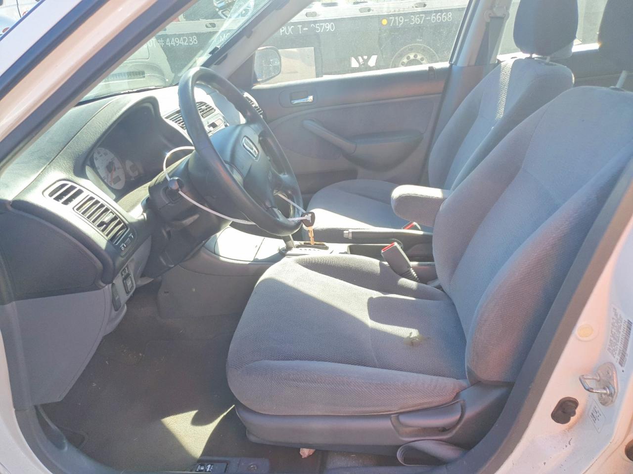2002 Honda Civic Lx White vin: 1HGES16552L044734