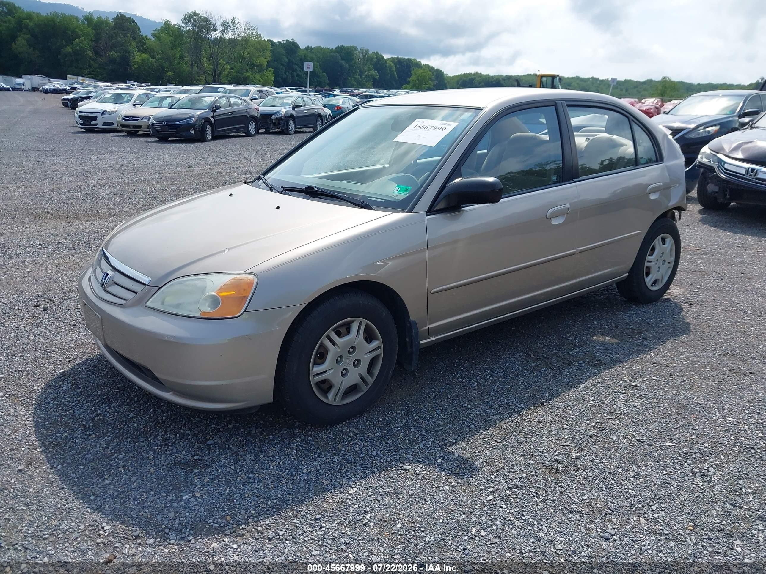 2002 Honda Civic Lx Gold vin: 1HGES16562L036920