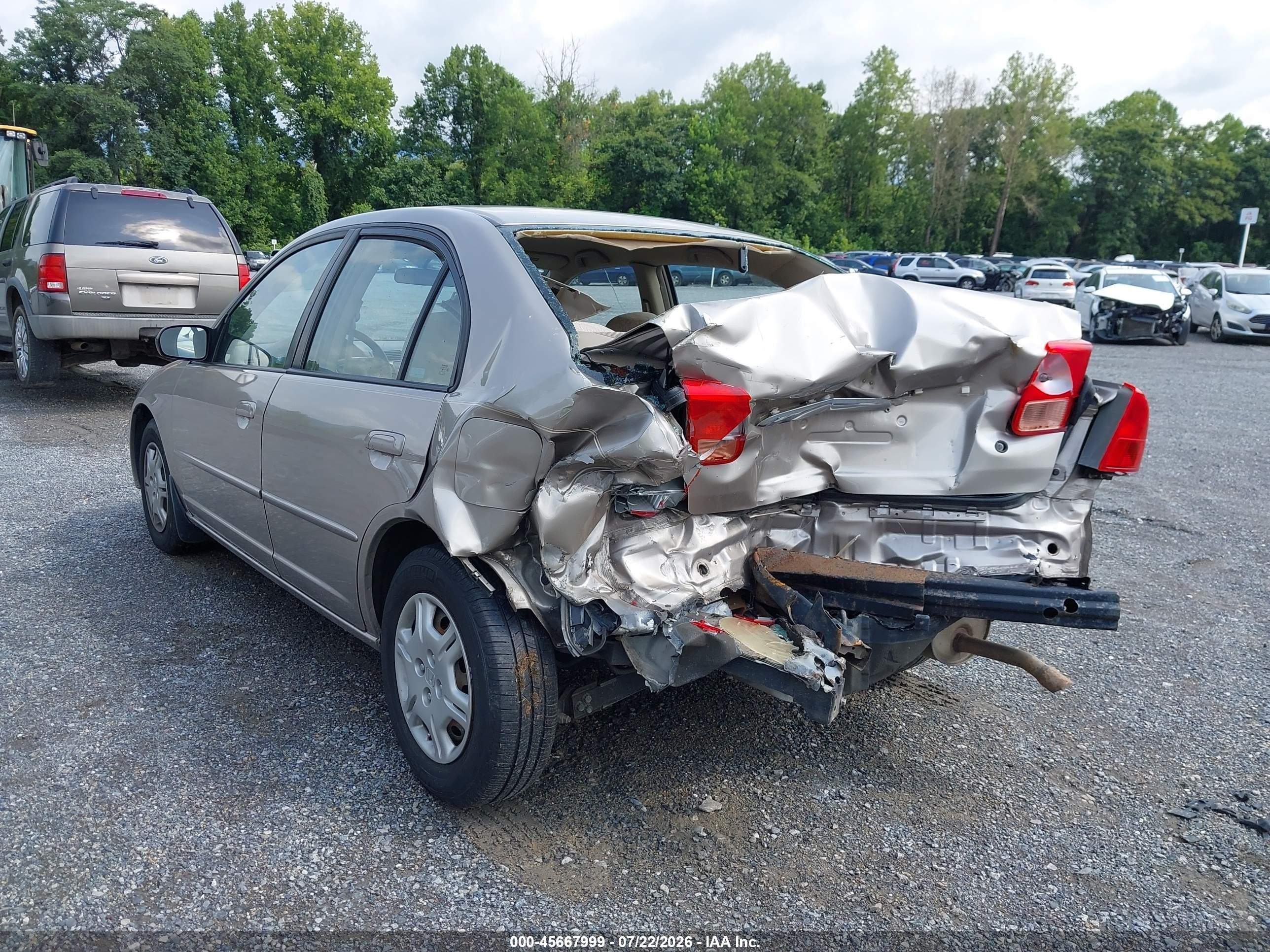 2002 Honda Civic Lx Gold vin: 1HGES16562L036920
