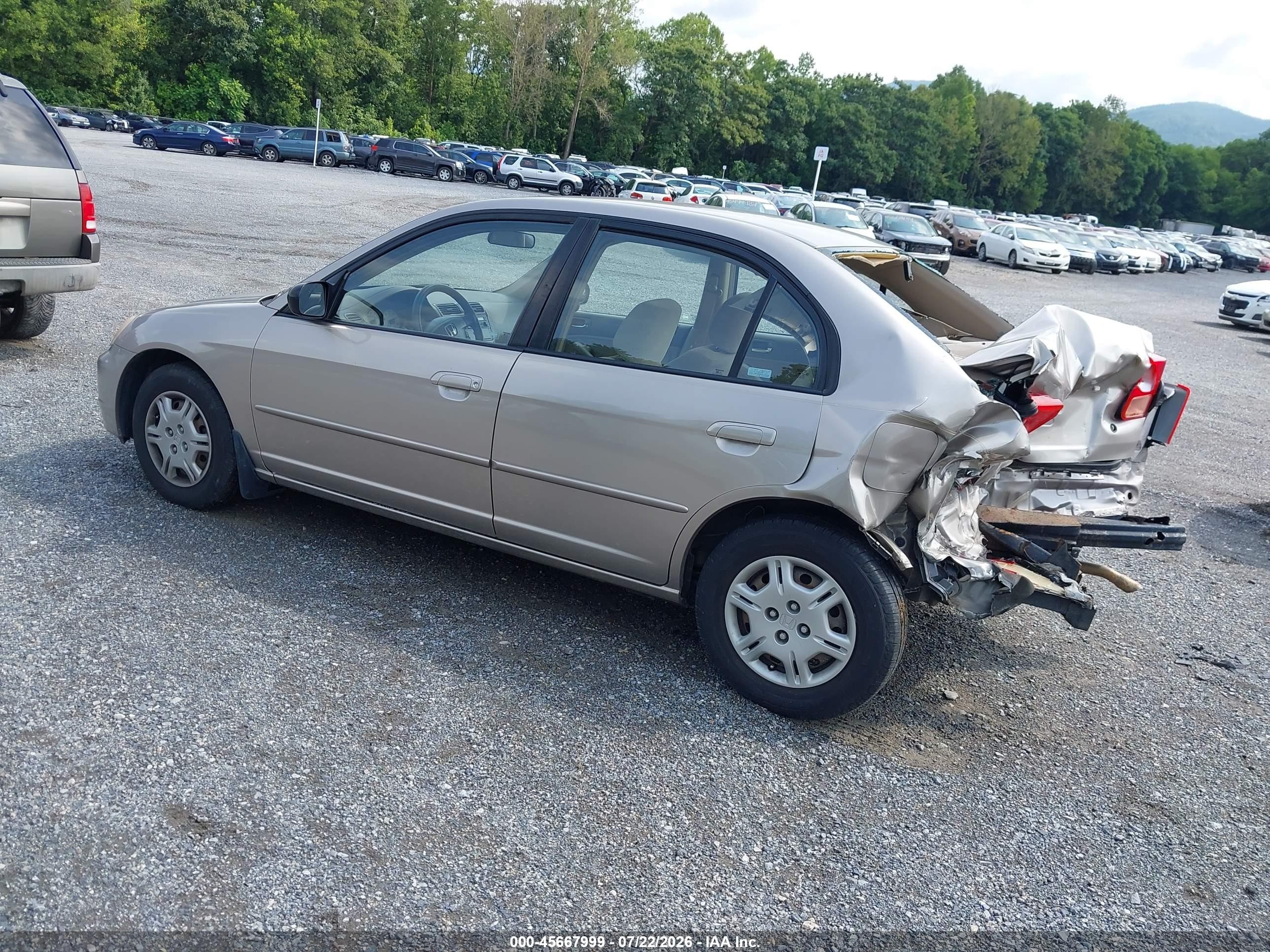 2002 Honda Civic Lx Gold vin: 1HGES16562L036920