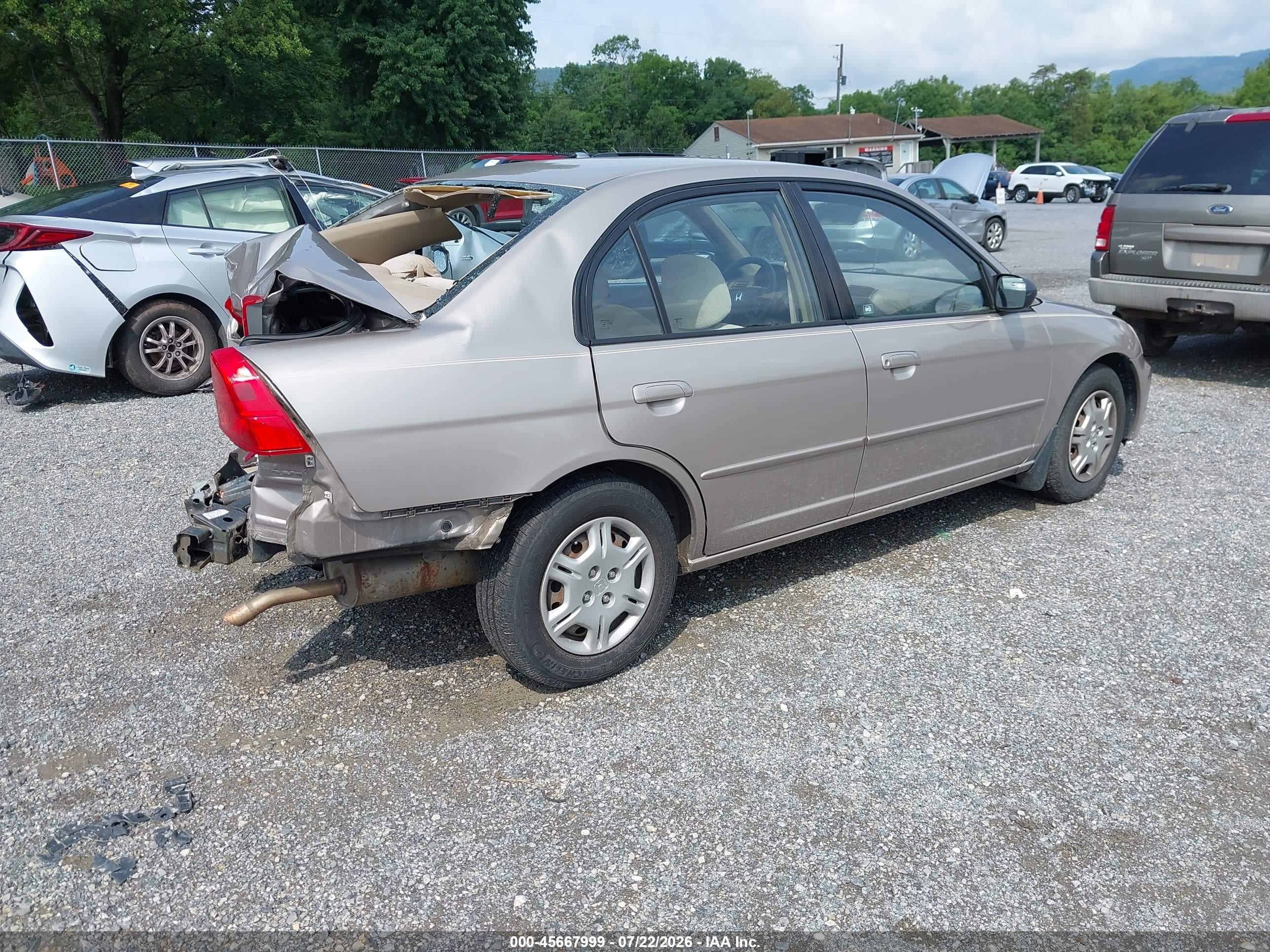 2002 Honda Civic Lx Gold vin: 1HGES16562L036920