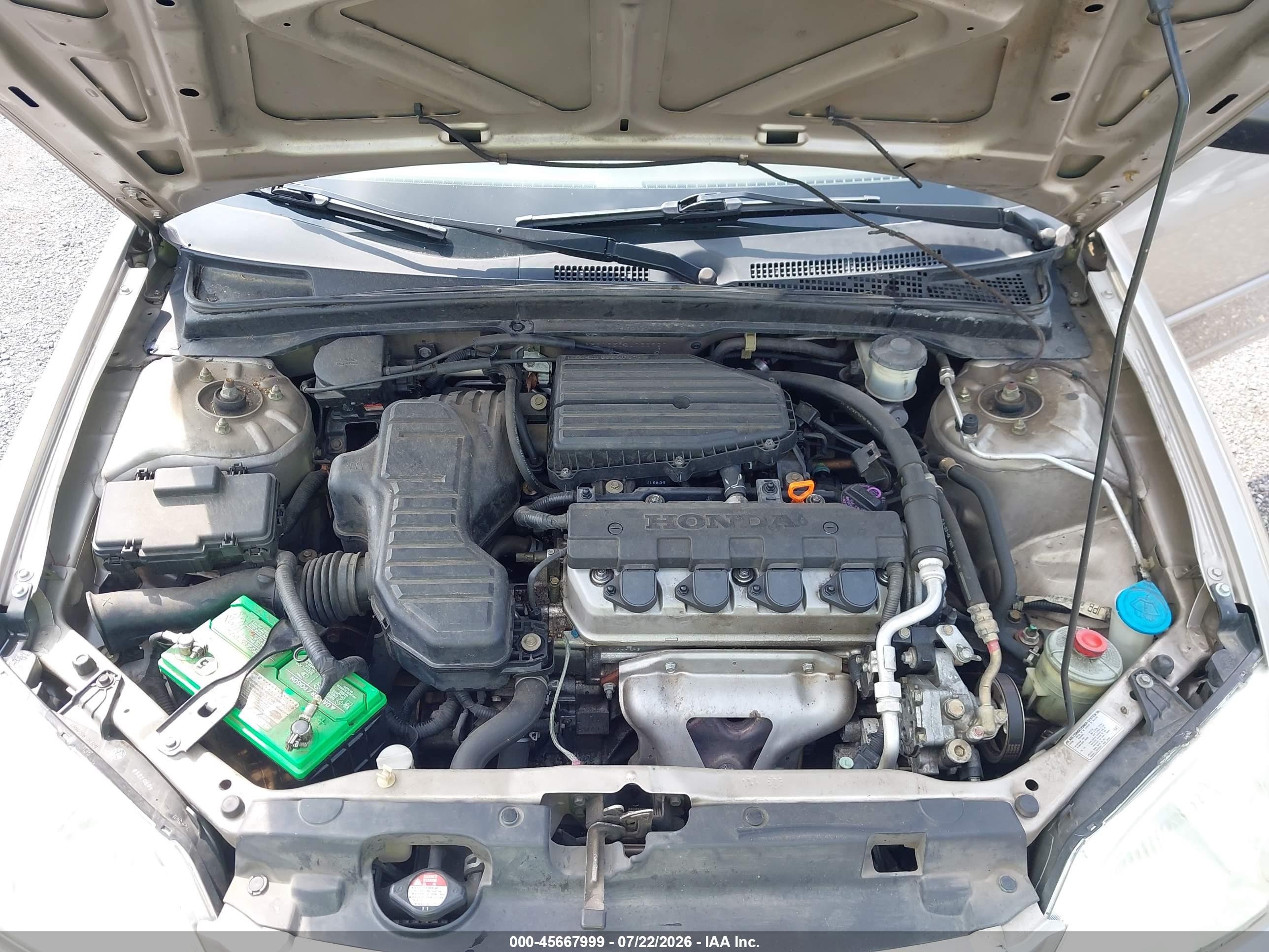 2002 Honda Civic Lx Gold vin: 1HGES16562L036920