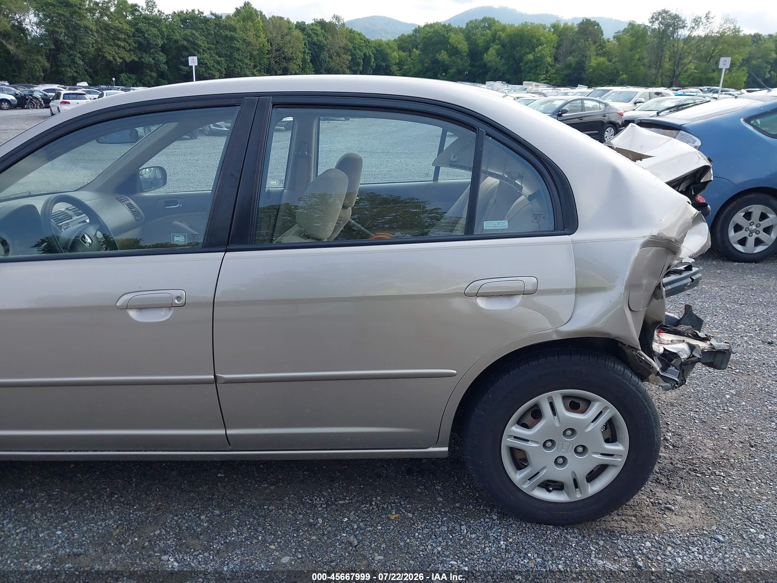 2002 Honda Civic Lx Gold vin: 1HGES16562L036920