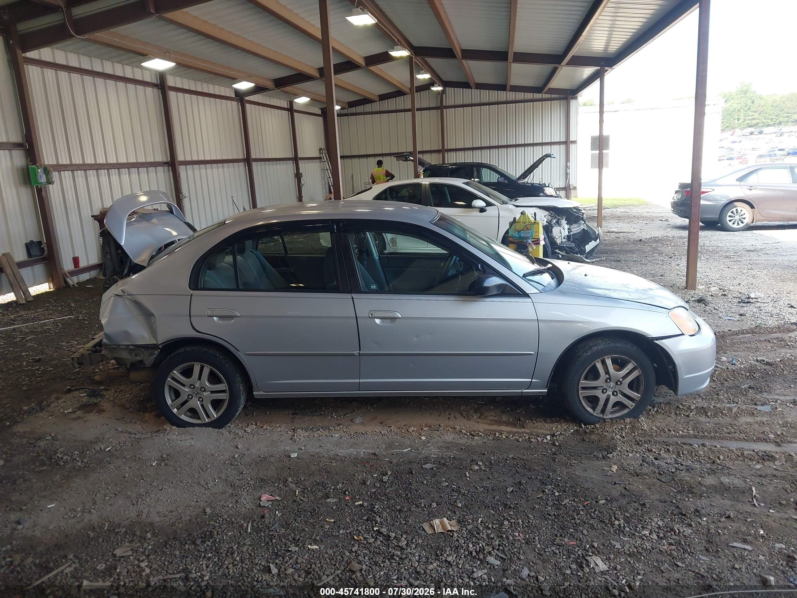2003 Honda Civic Lx Gray vin: 1HGES16563L009346