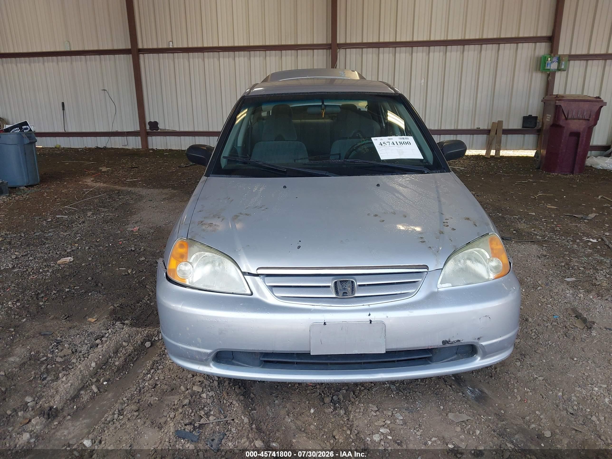 2003 Honda Civic Lx Gray vin: 1HGES16563L009346