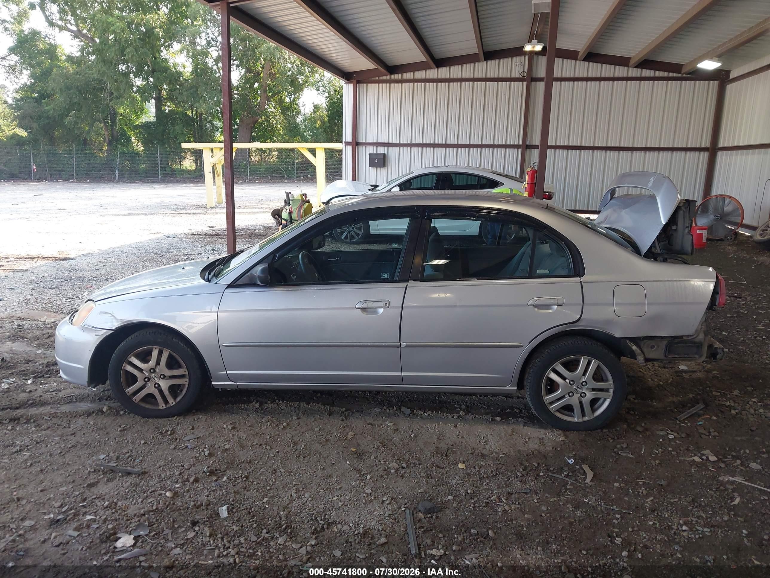2003 Honda Civic Lx Gray vin: 1HGES16563L009346