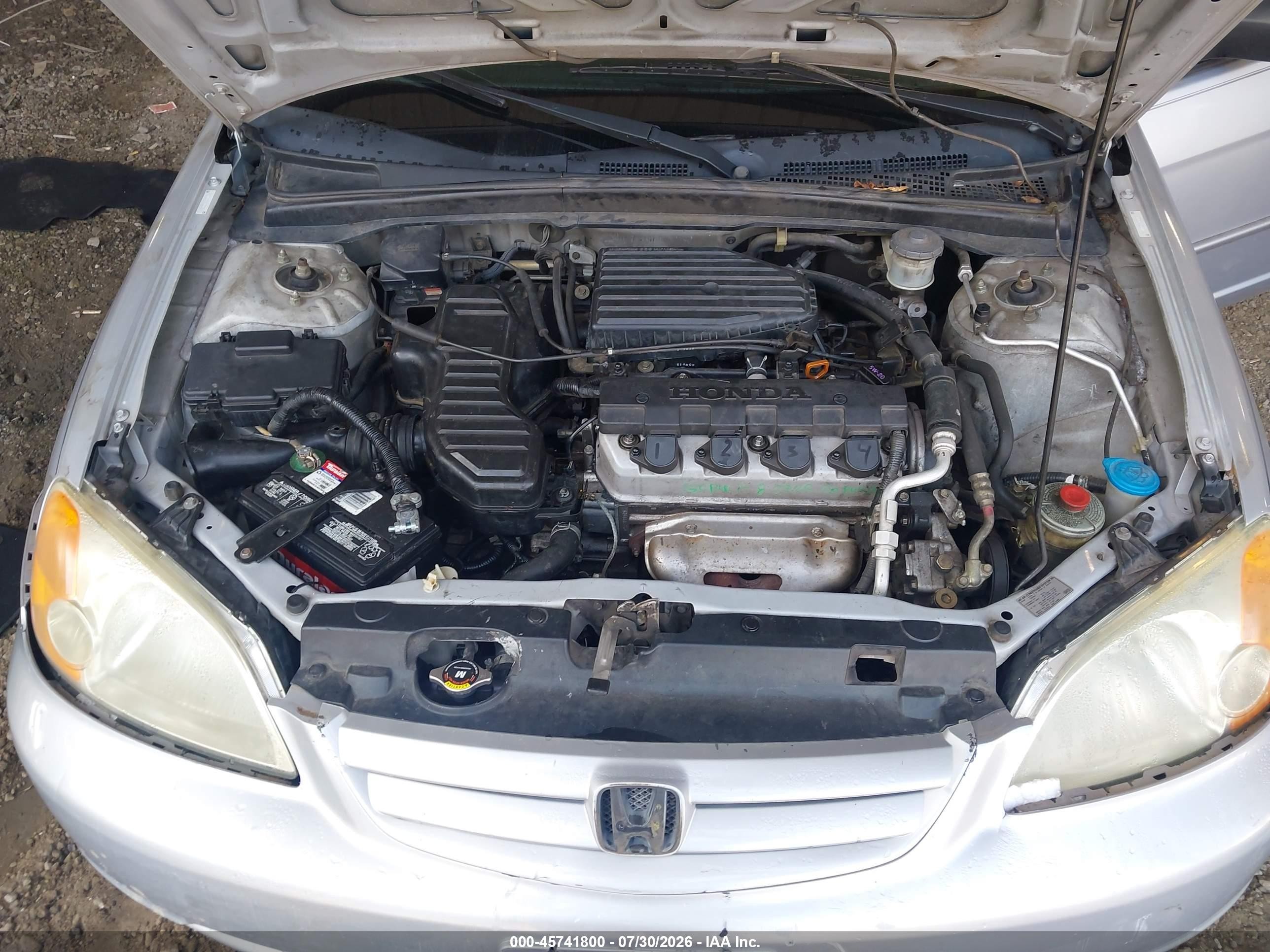 2003 Honda Civic Lx Gray vin: 1HGES16563L009346