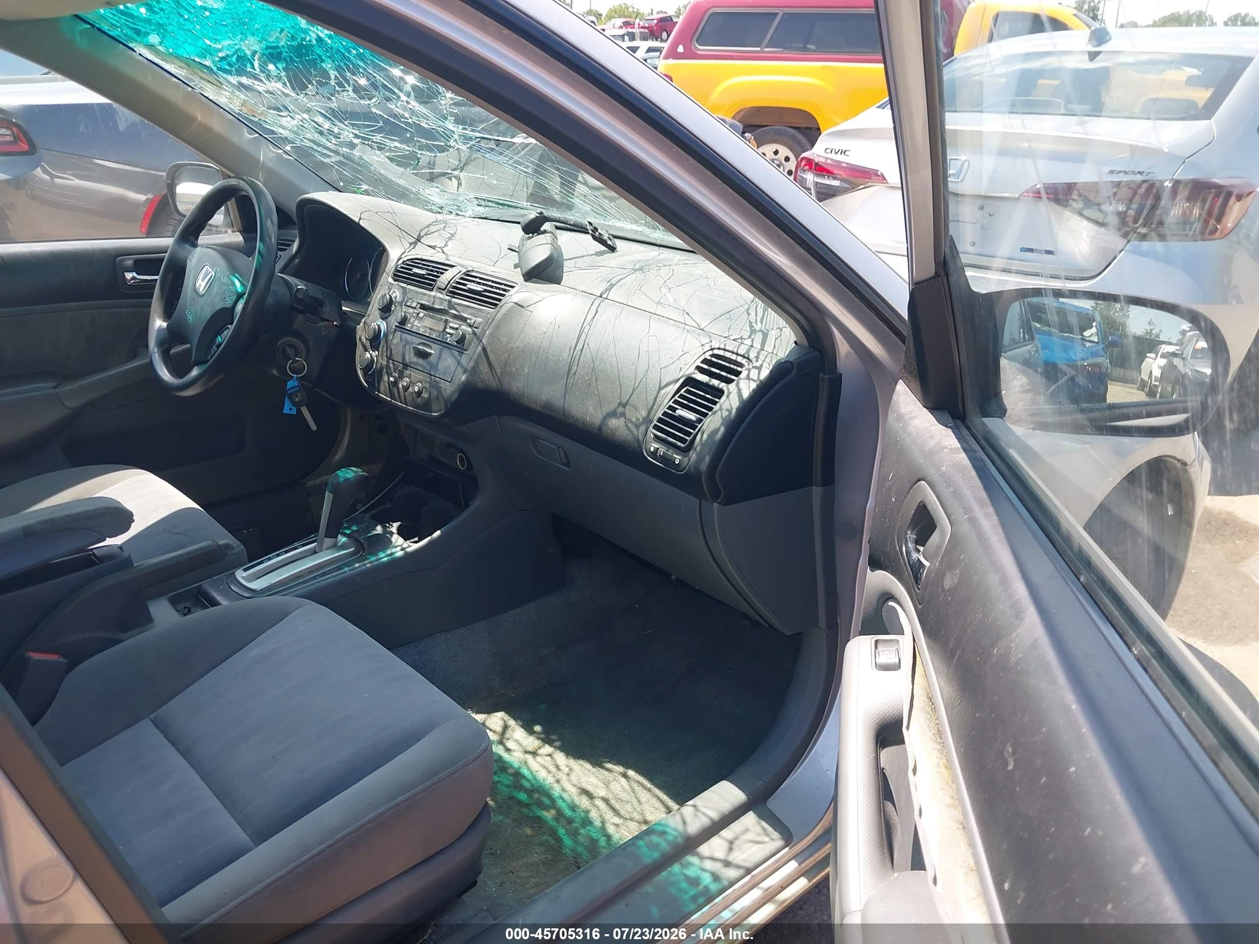 2003 Honda Civic Lx Silver vin: 1HGES16563L022467