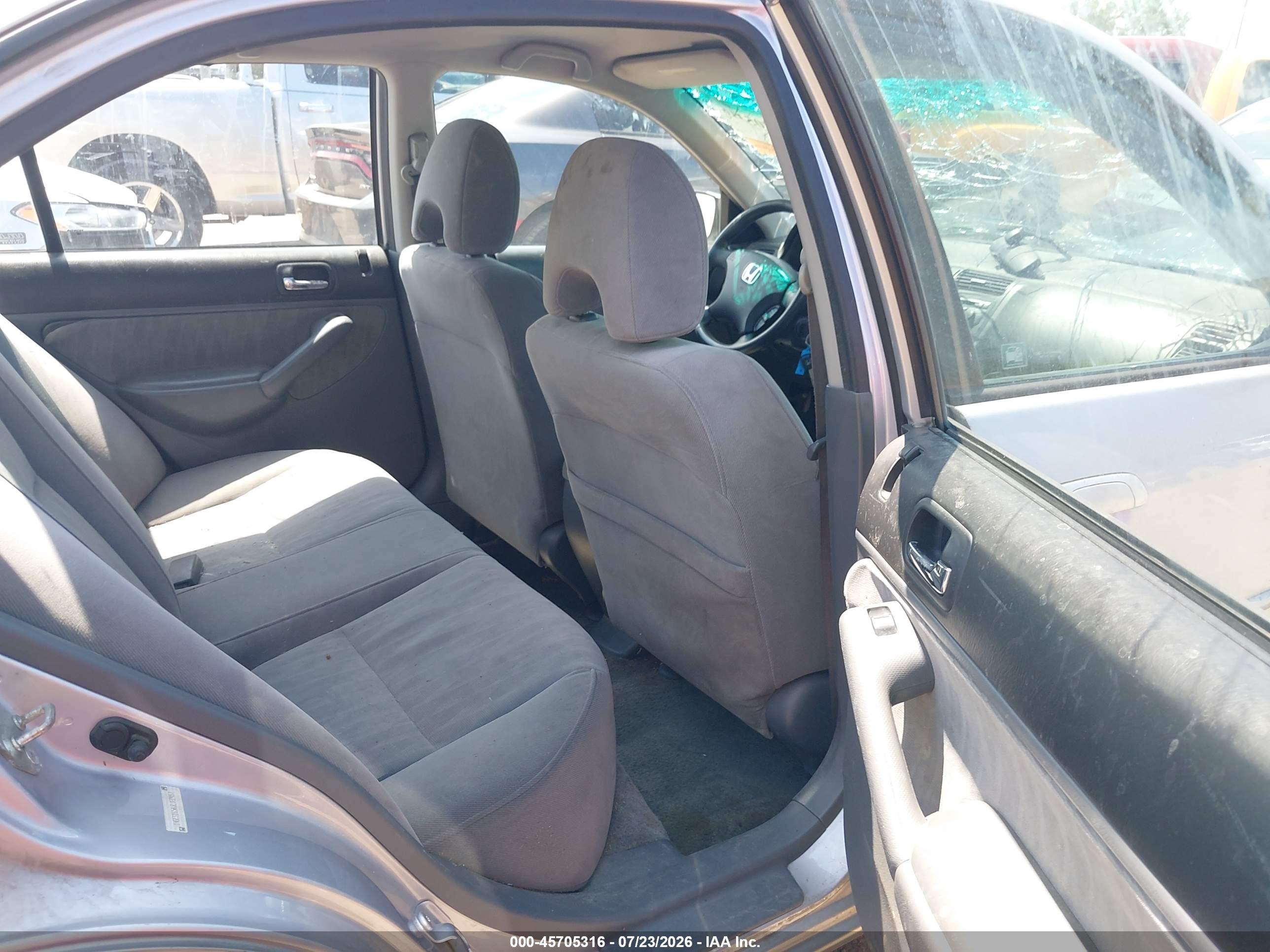 2003 Honda Civic Lx Silver vin: 1HGES16563L022467