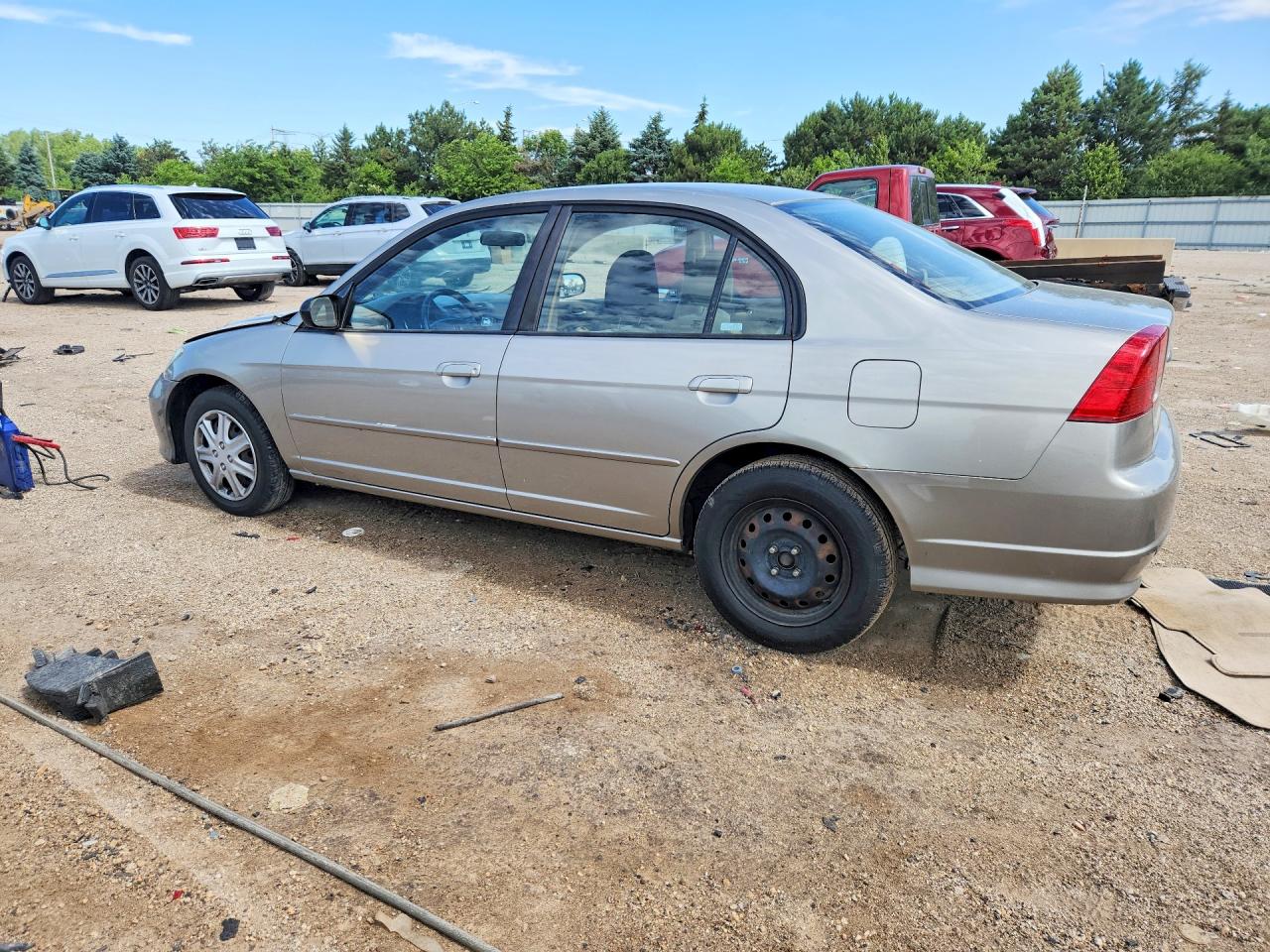 2004 Honda Civic Lx Silver vin: 1HGES16564L013463