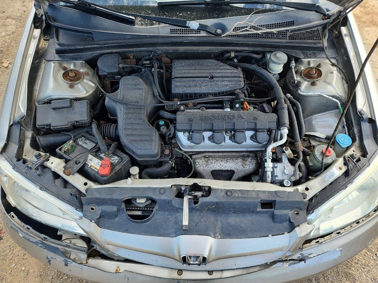 2004 Honda Civic Lx Silver vin: 1HGES16564L013463