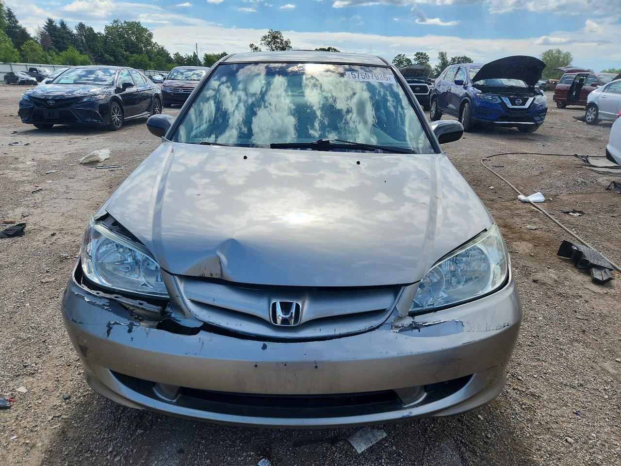 2004 Honda Civic Lx Silver vin: 1HGES16564L013463