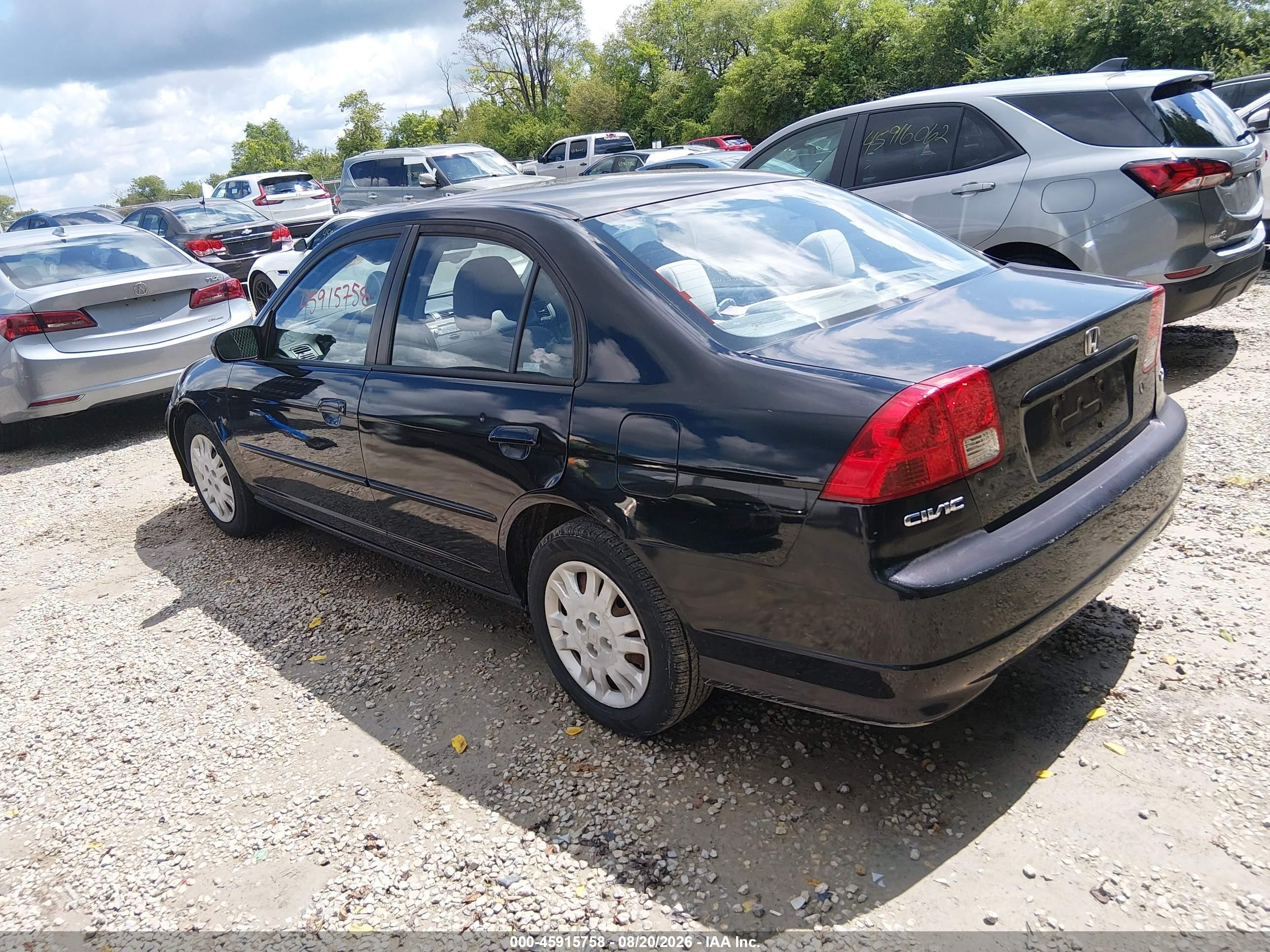 2004 Honda Civic Lx Black vin: 1HGES16564L020459