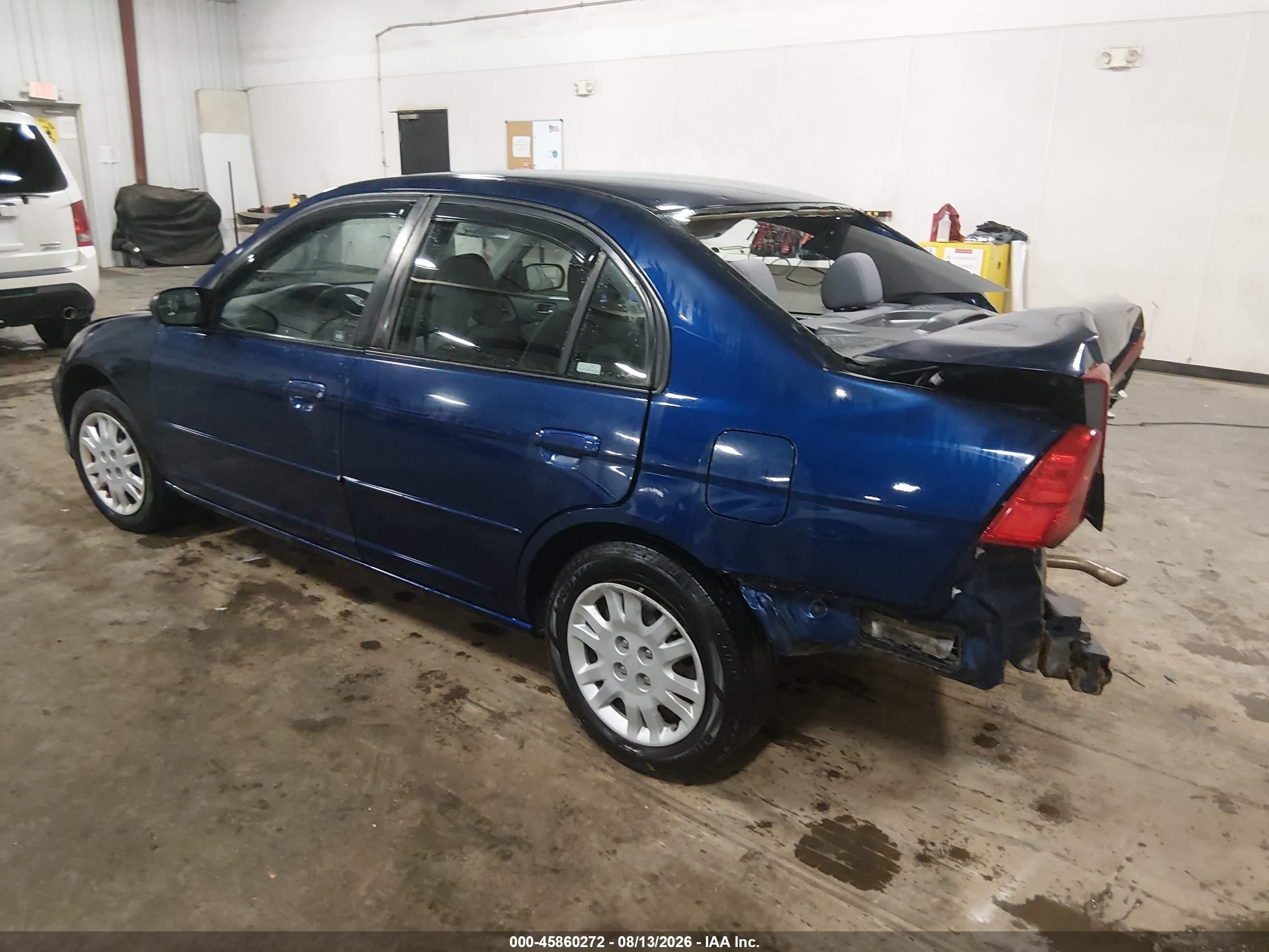 2005 Honda Civic Lx Blue vin: 1HGES16565L024061