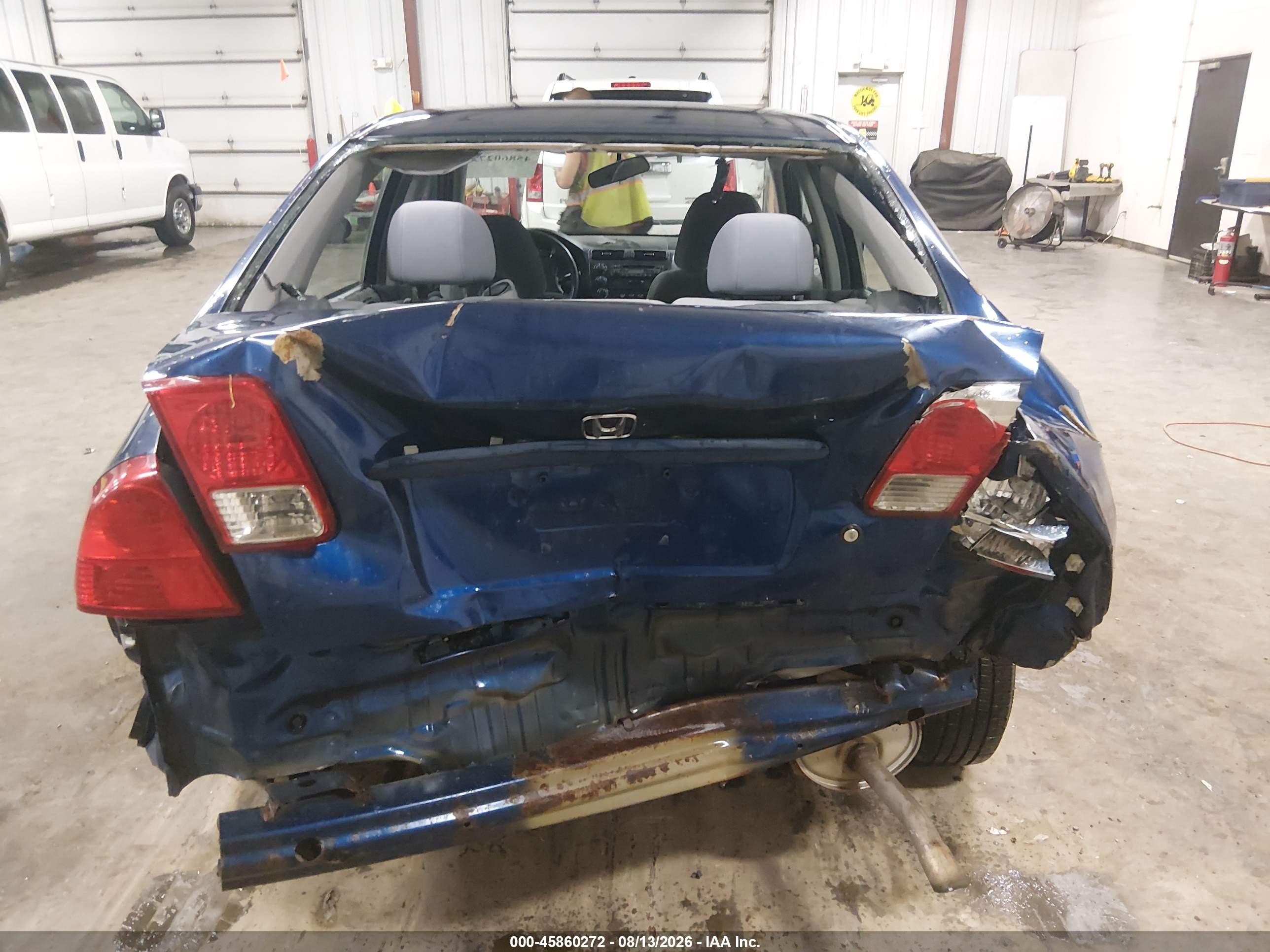 2005 Honda Civic Lx Blue vin: 1HGES16565L024061