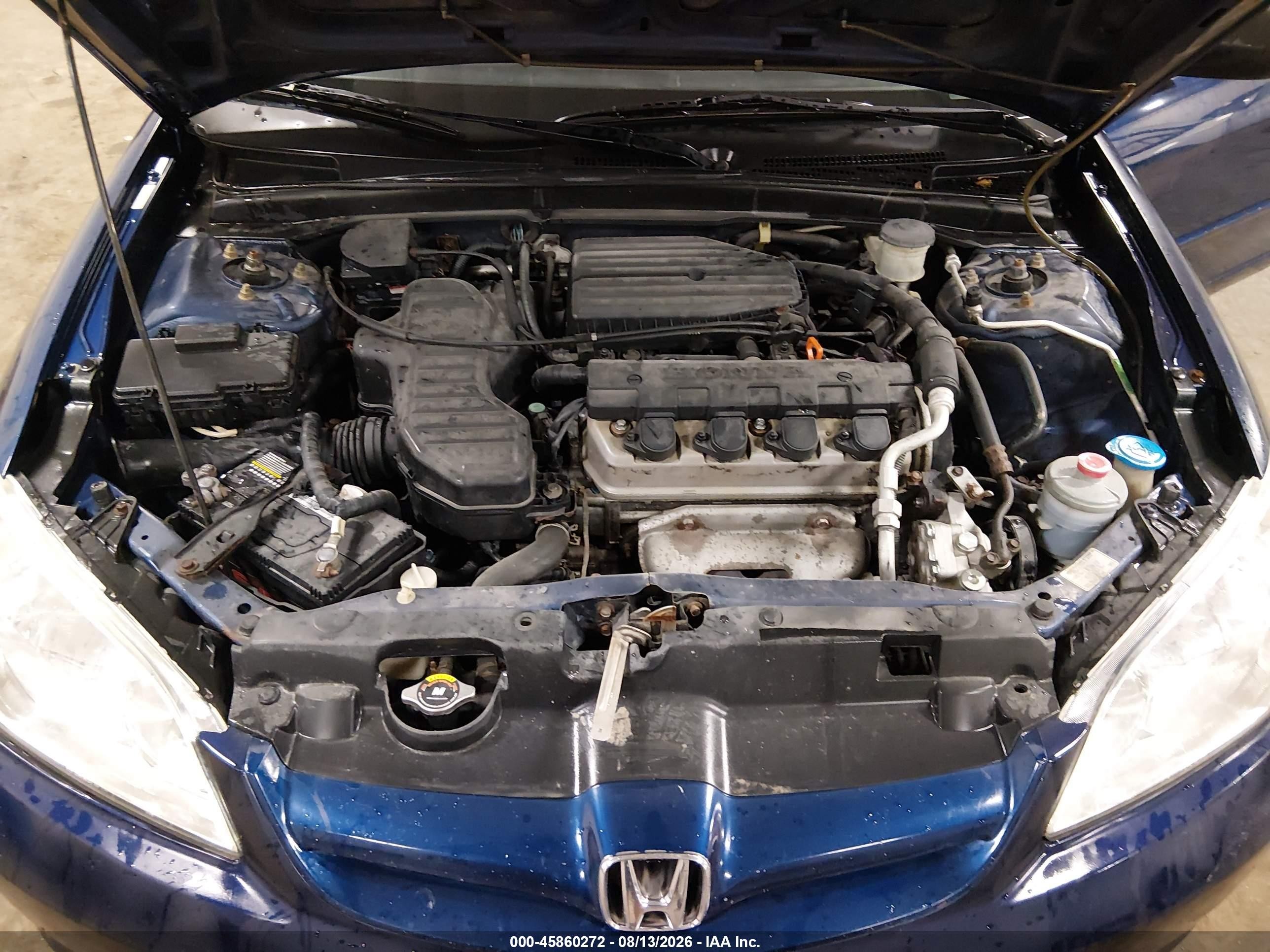 2005 Honda Civic Lx Blue vin: 1HGES16565L024061