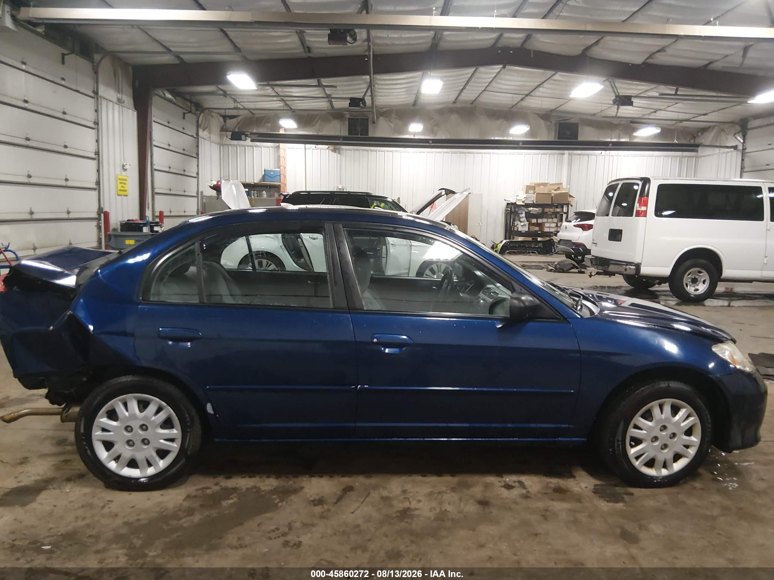 2005 Honda Civic Lx Blue vin: 1HGES16565L024061