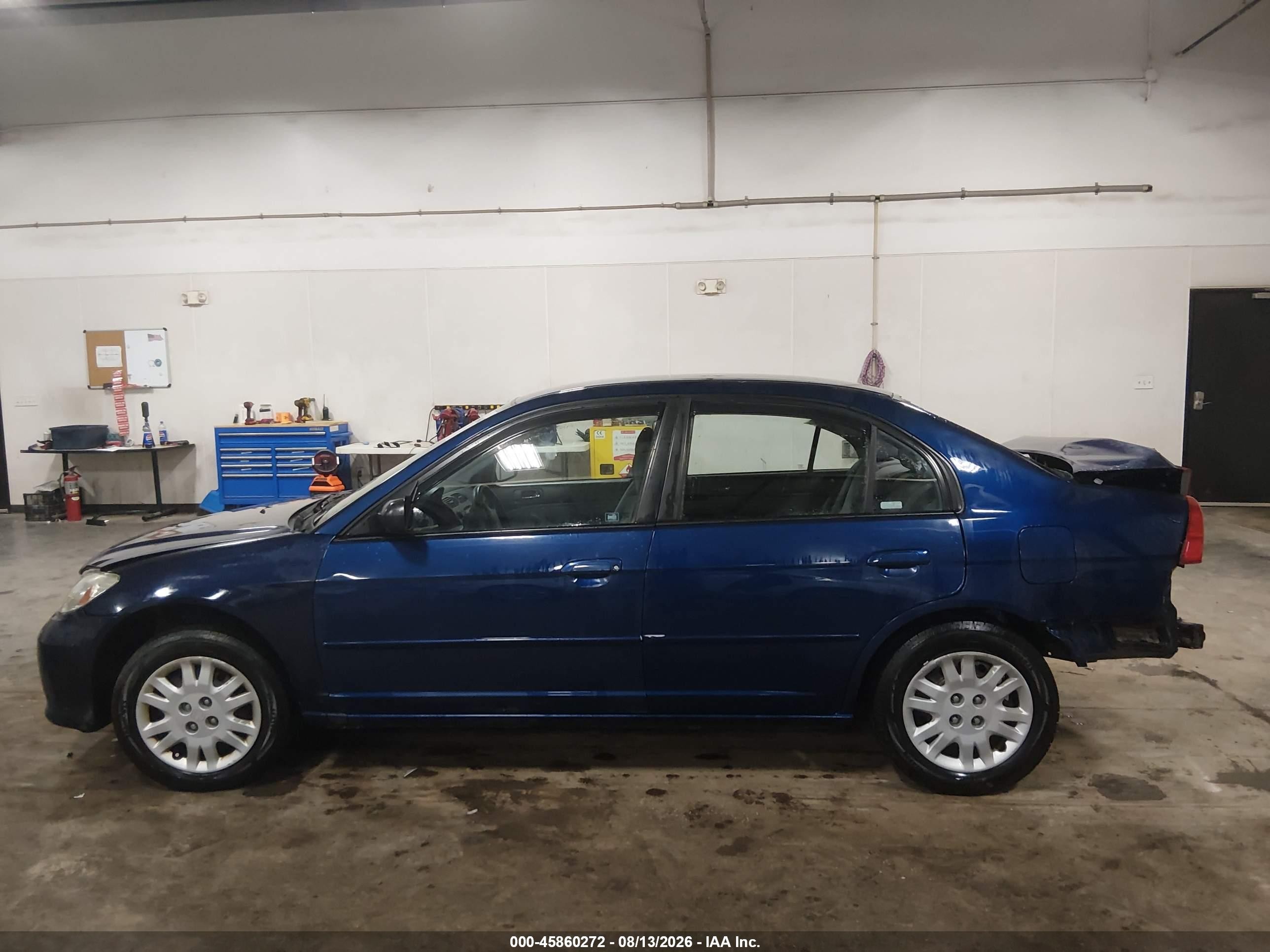 2005 Honda Civic Lx Blue vin: 1HGES16565L024061