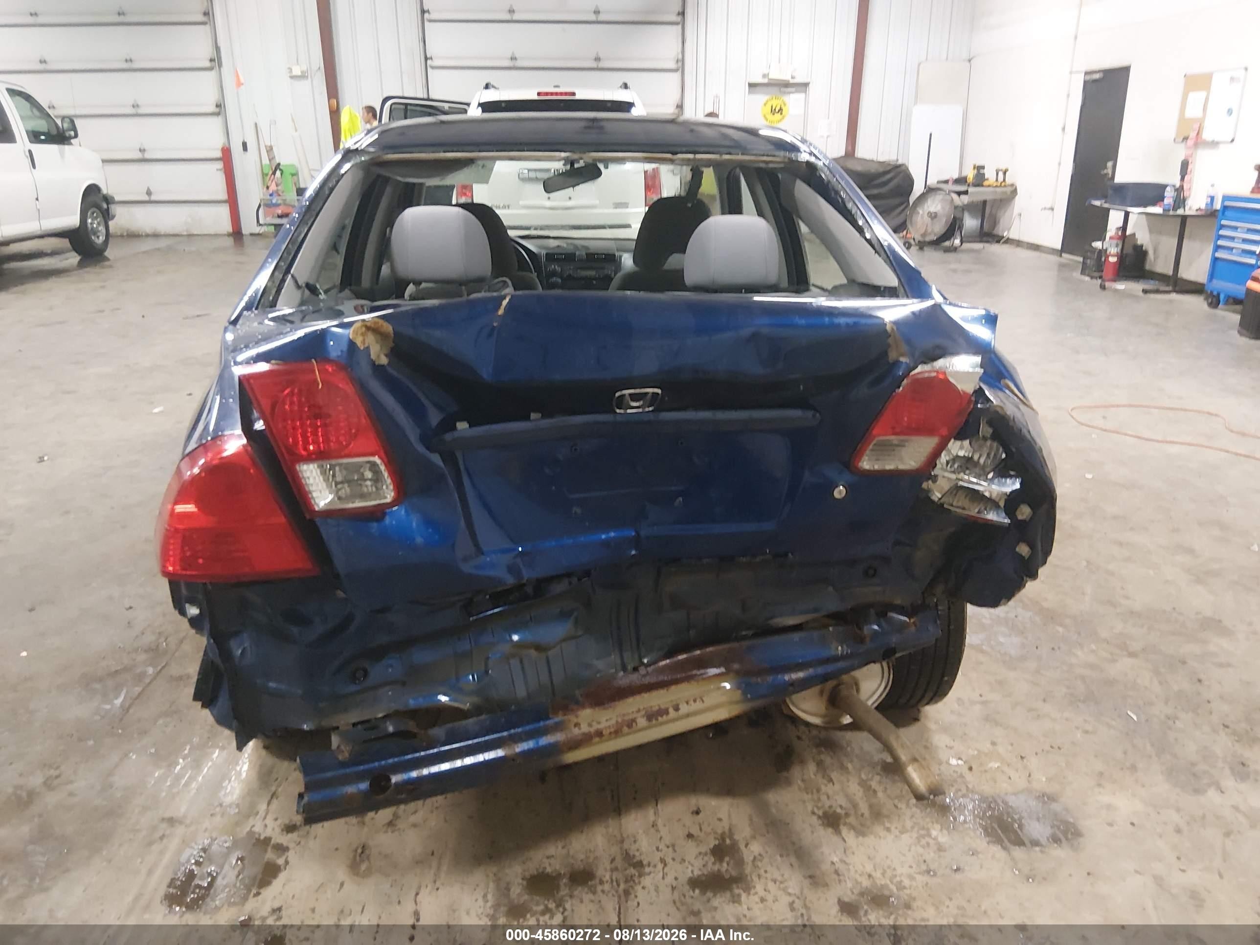 2005 Honda Civic Lx Blue vin: 1HGES16565L024061