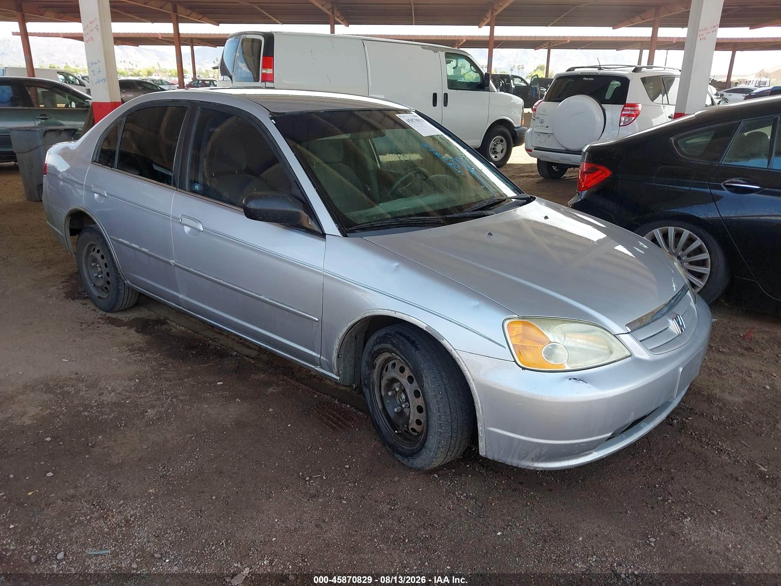 2002 Honda Civic Lx Silver vin: 1HGES16572L039373