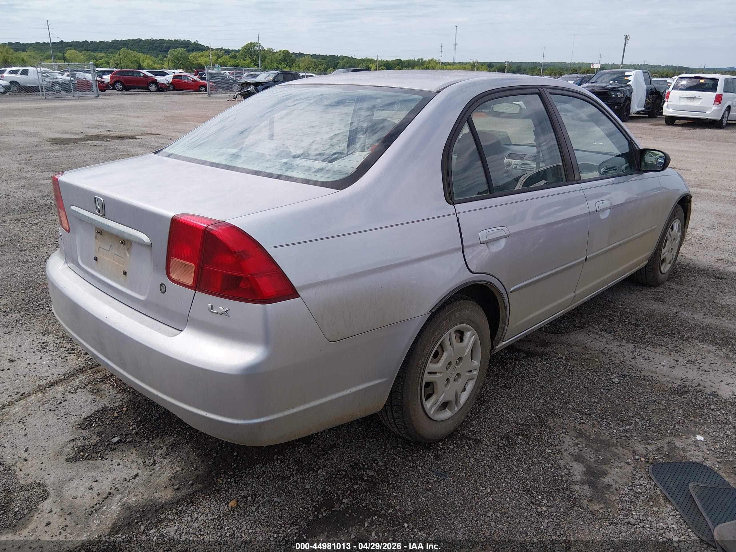 2002 Honda Civic Lx Серебряный vin: 1HGES16572L050518