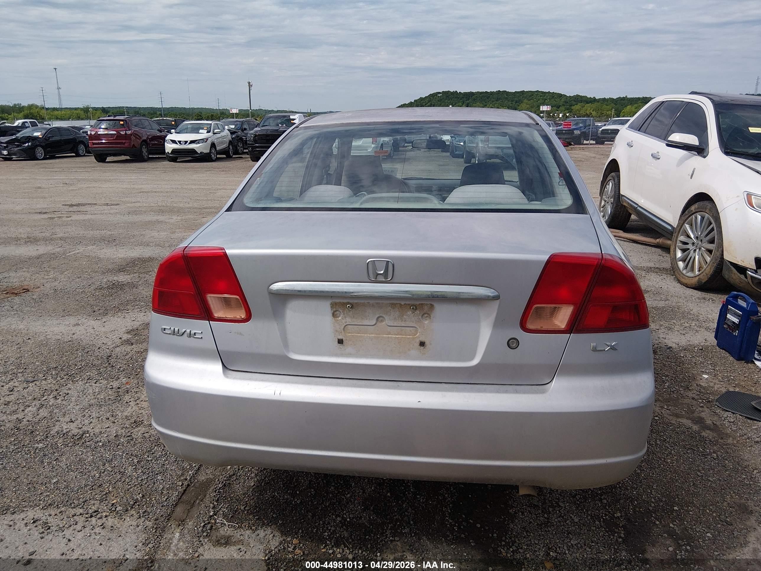 2002 Honda Civic Lx Серебряный vin: 1HGES16572L050518