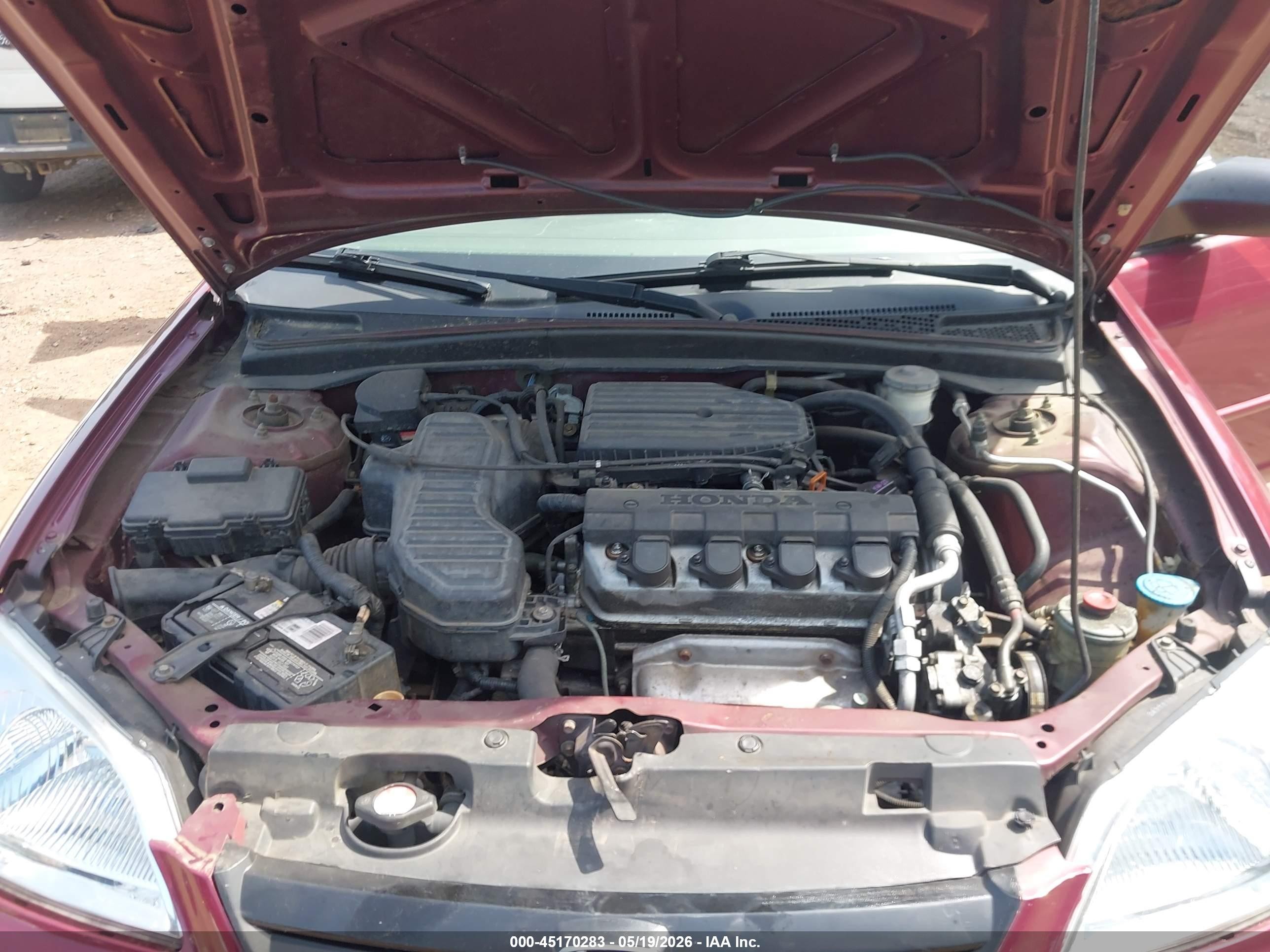 2003 Honda Civic Lx Purple vin: 1HGES16573L014751