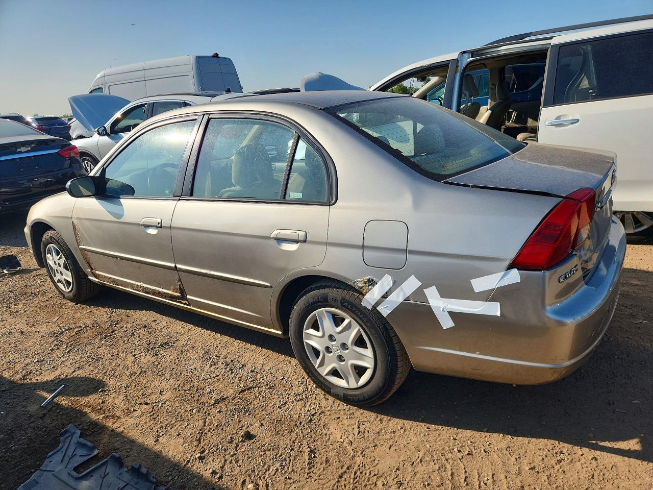 2003 Honda Civic Lx Cream vin: 1HGES16573L032957
