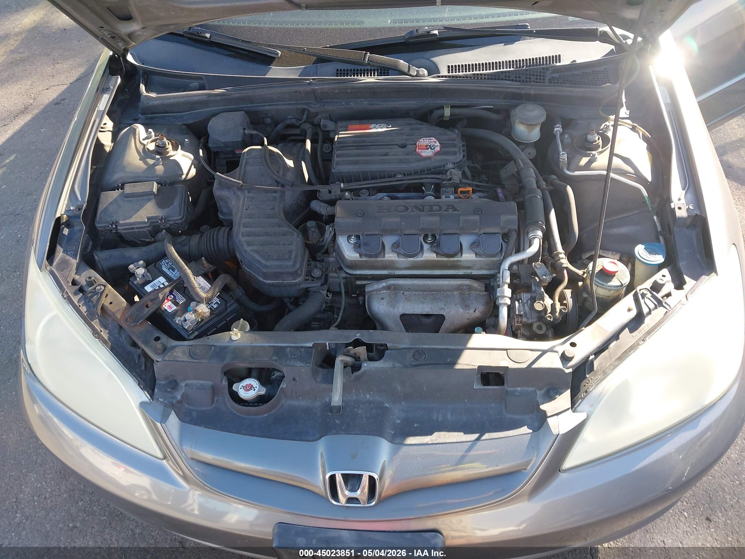 2004 Honda Civic Lx Silver vin: 1HGES16574L010135