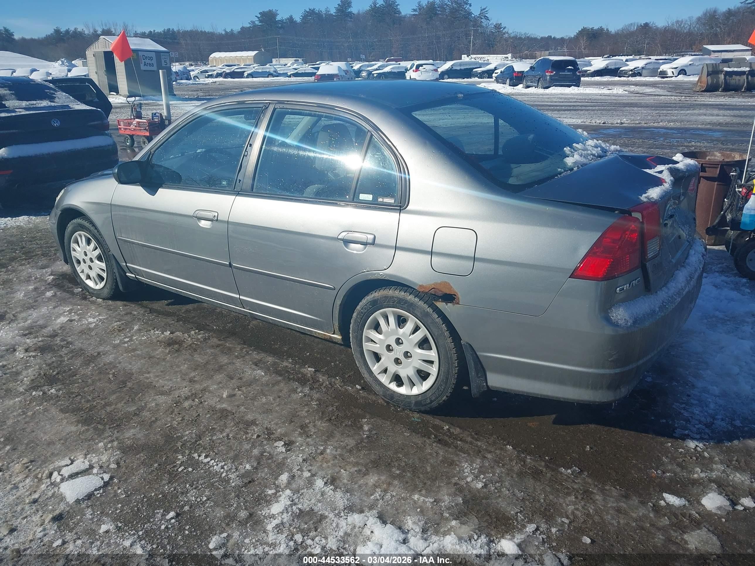 2005 Honda Civic Lx Gray vin: 1HGES16575L026708