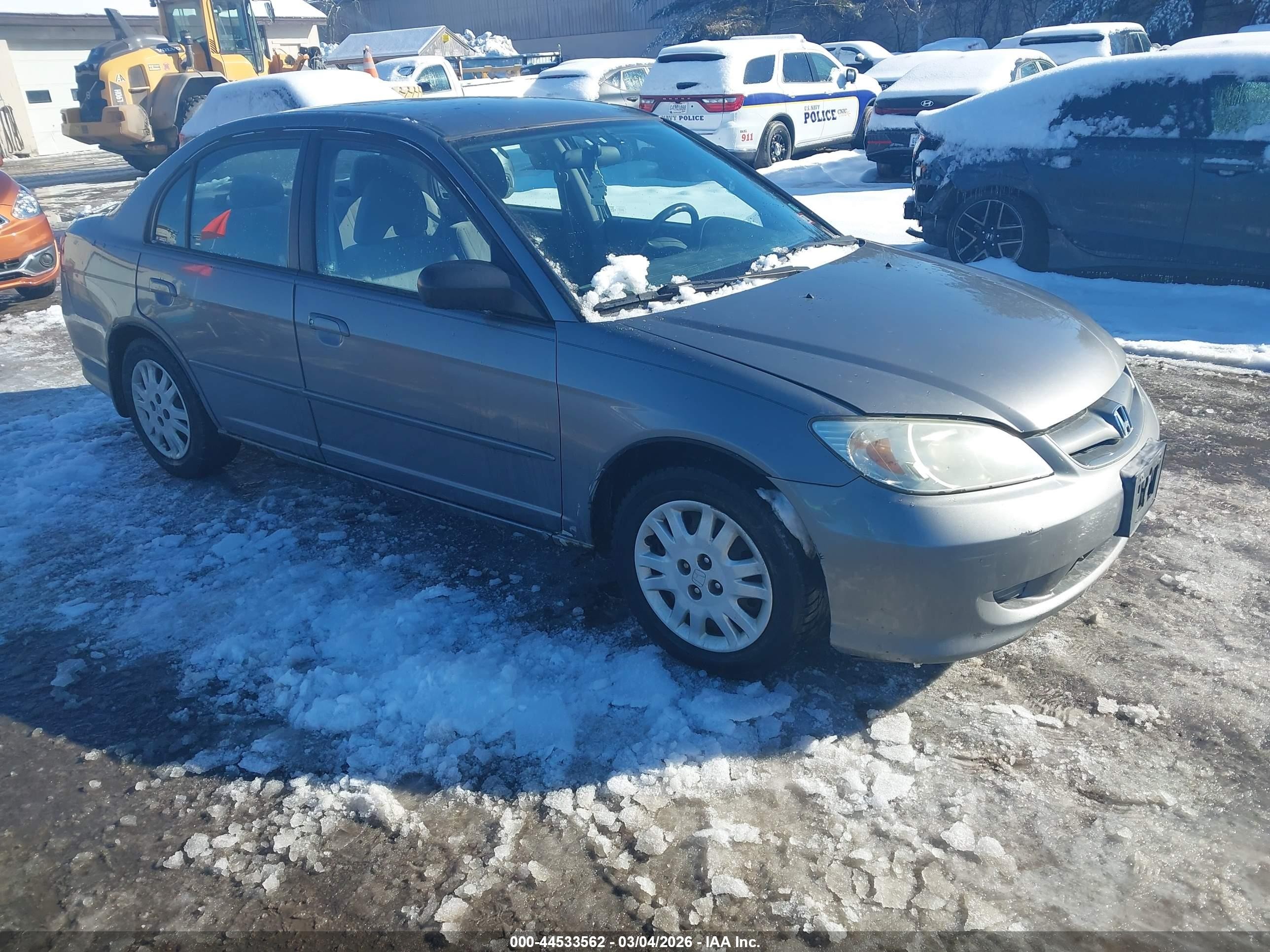 2005 Honda Civic Lx Gray vin: 1HGES16575L026708