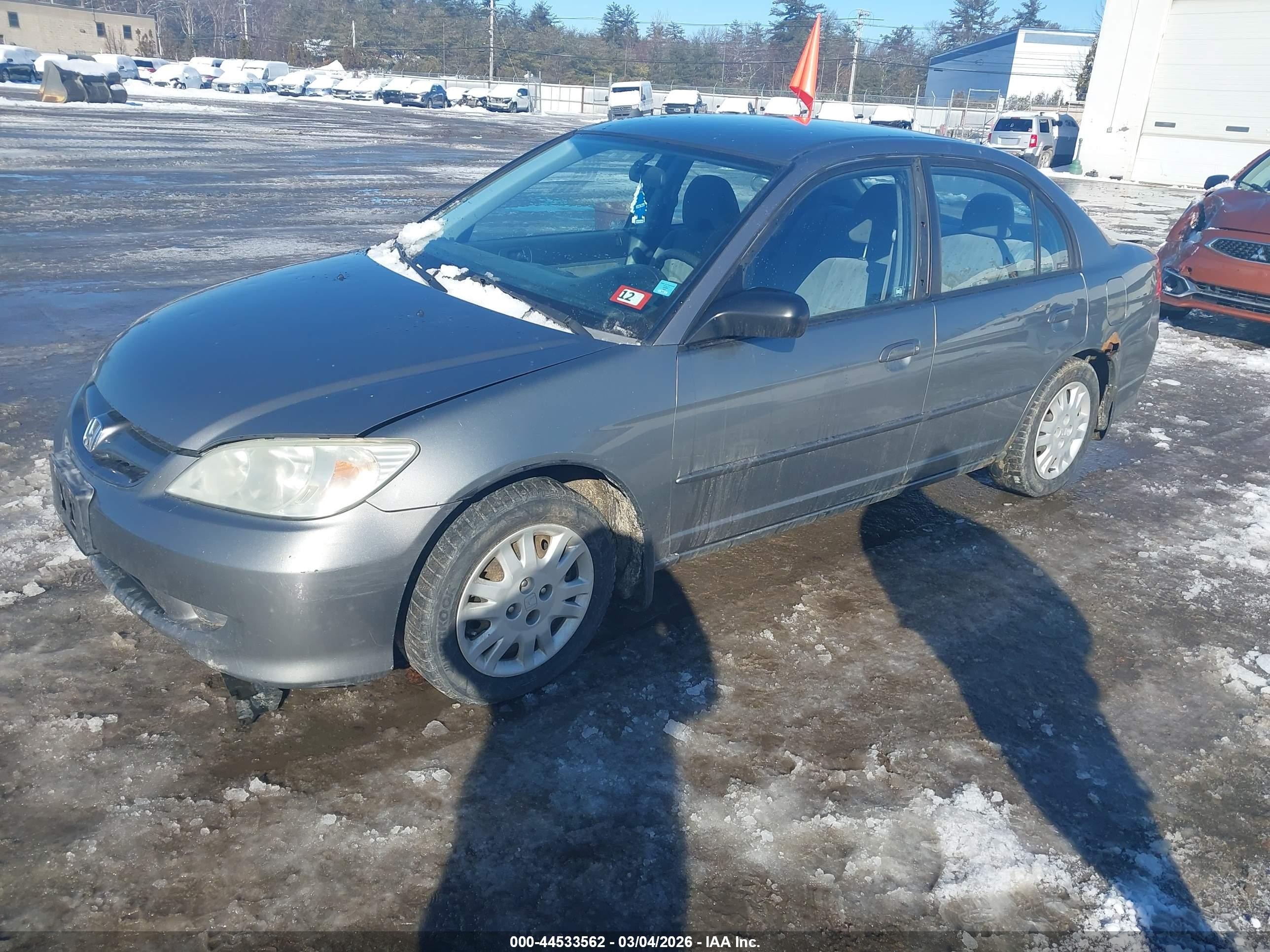 2005 Honda Civic Lx Gray vin: 1HGES16575L026708