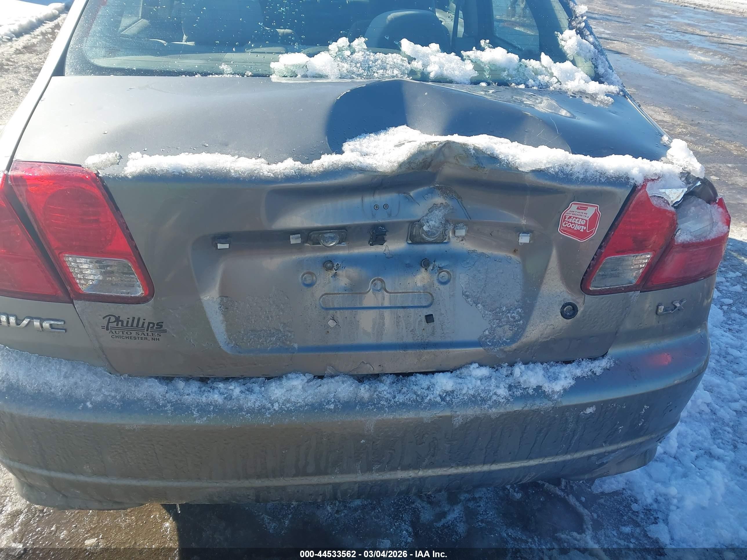 2005 Honda Civic Lx Gray vin: 1HGES16575L026708