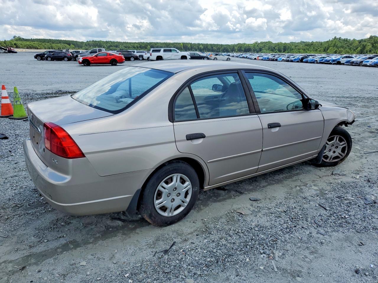 2001 Honda Civic Lx Tan vin: 1HGES16581L013380