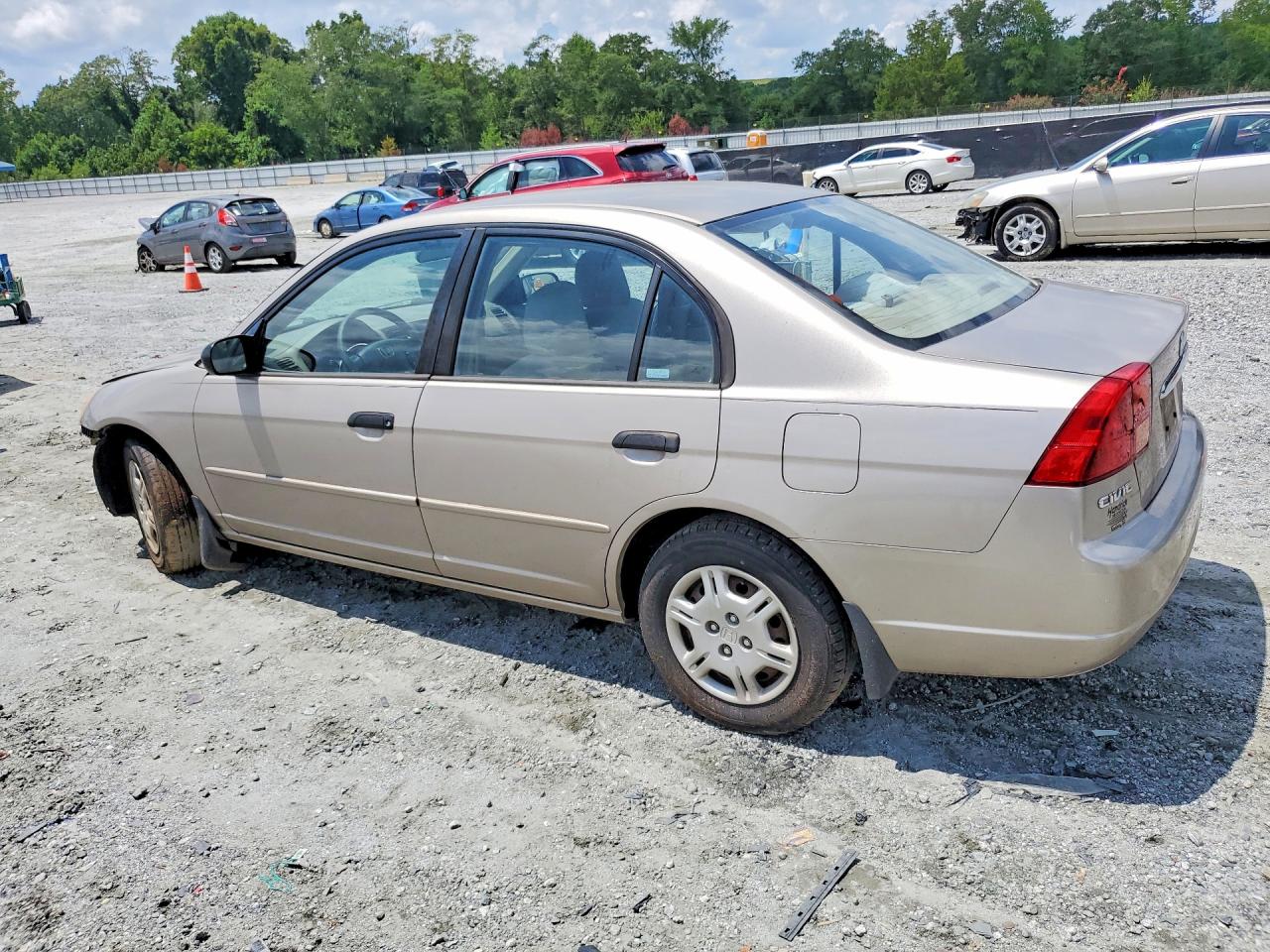 2001 Honda Civic Lx Tan vin: 1HGES16581L013380