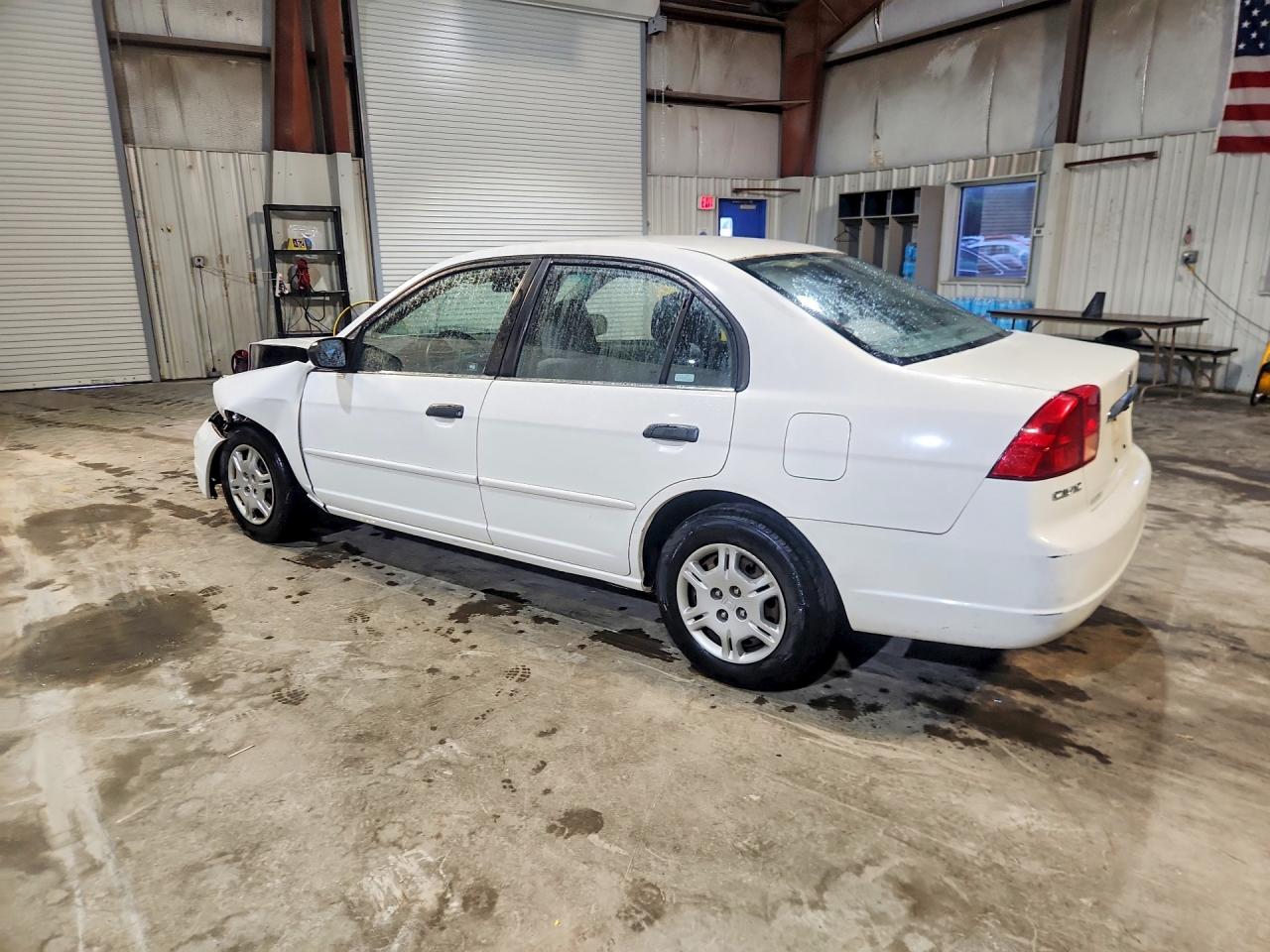 2001 Honda Civic Lx White vin: 1HGES16581L048260