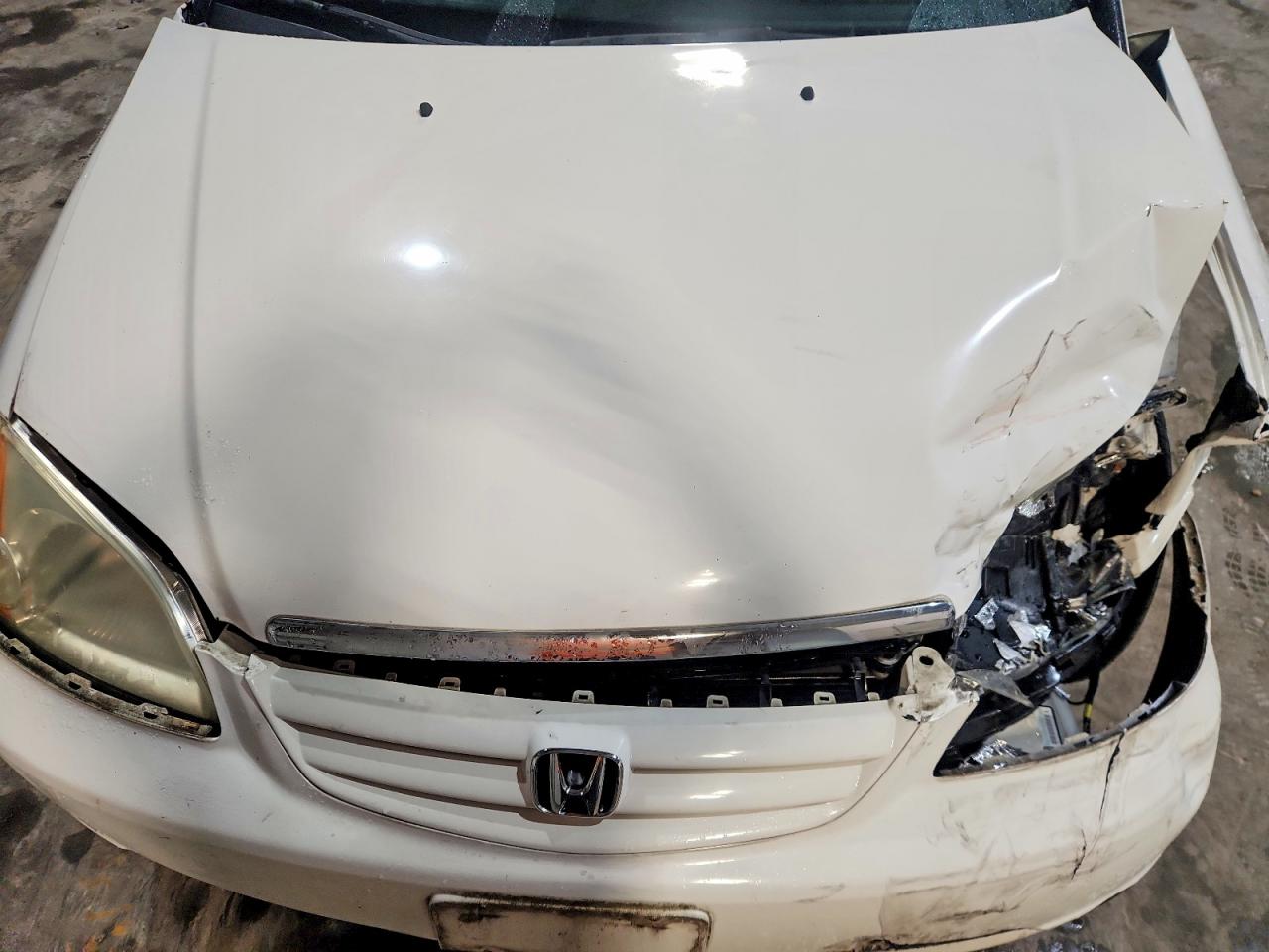 2001 Honda Civic Lx White vin: 1HGES16581L048260