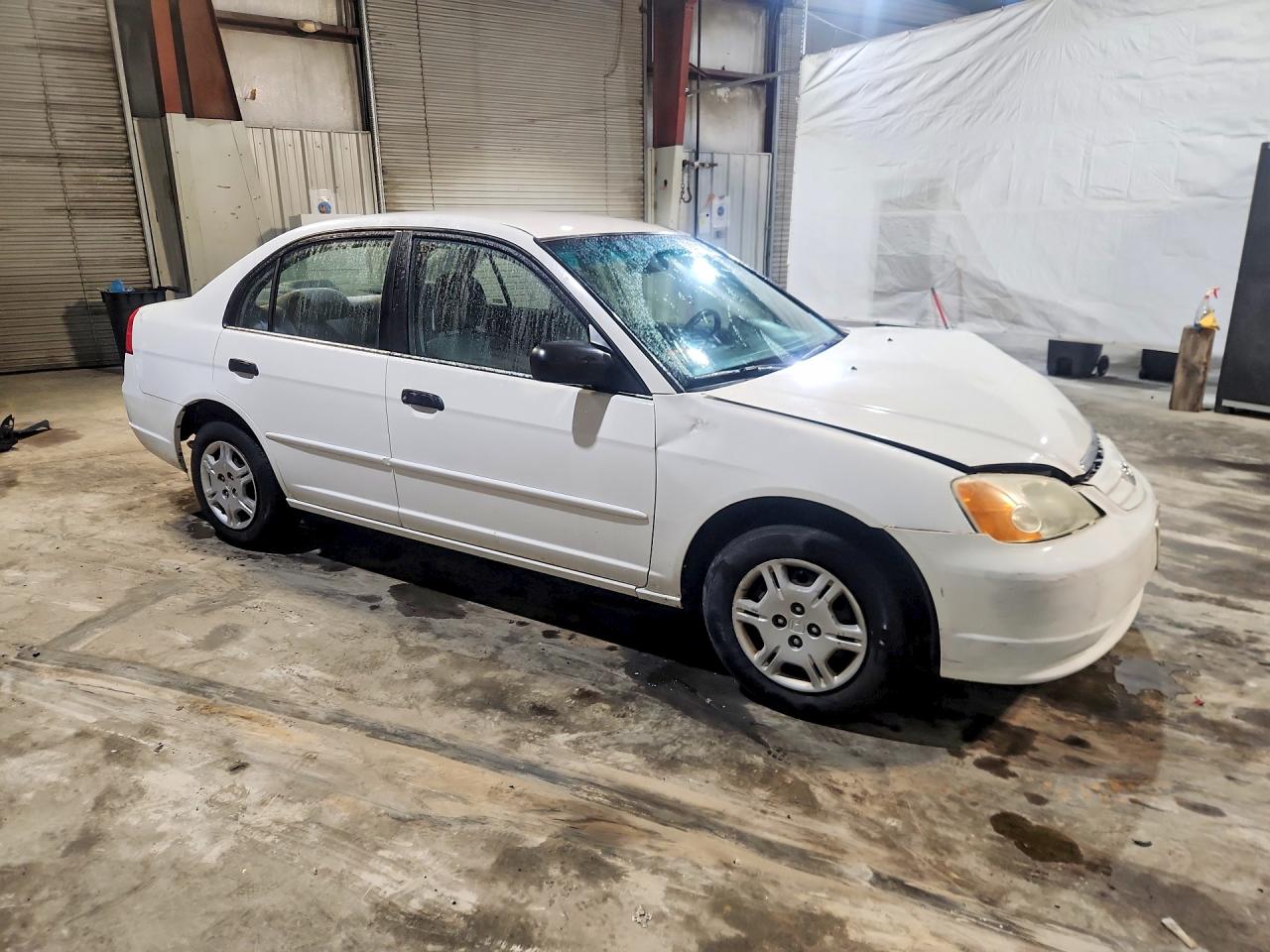 2001 Honda Civic Lx White vin: 1HGES16581L048260