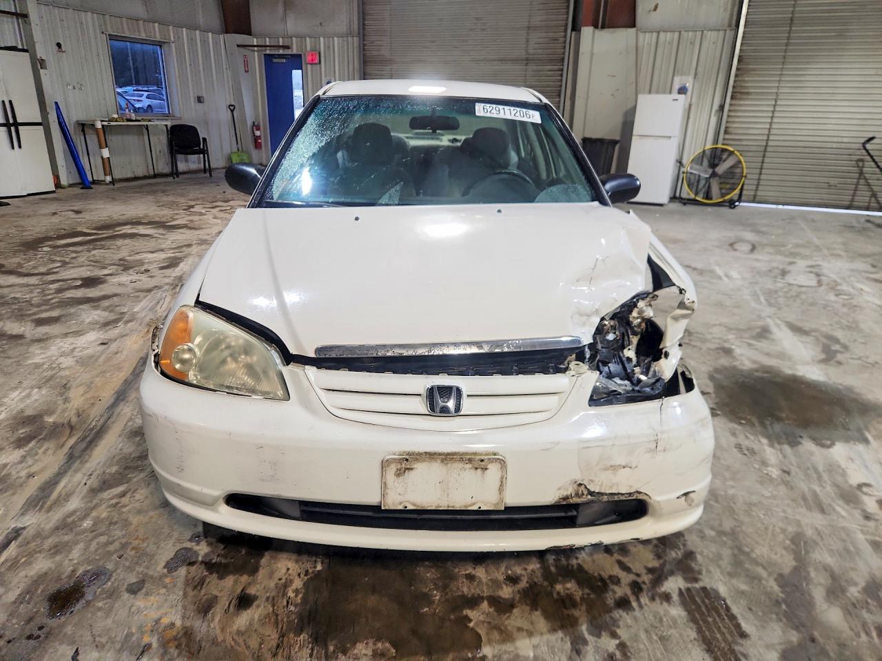 2001 Honda Civic Lx White vin: 1HGES16581L048260
