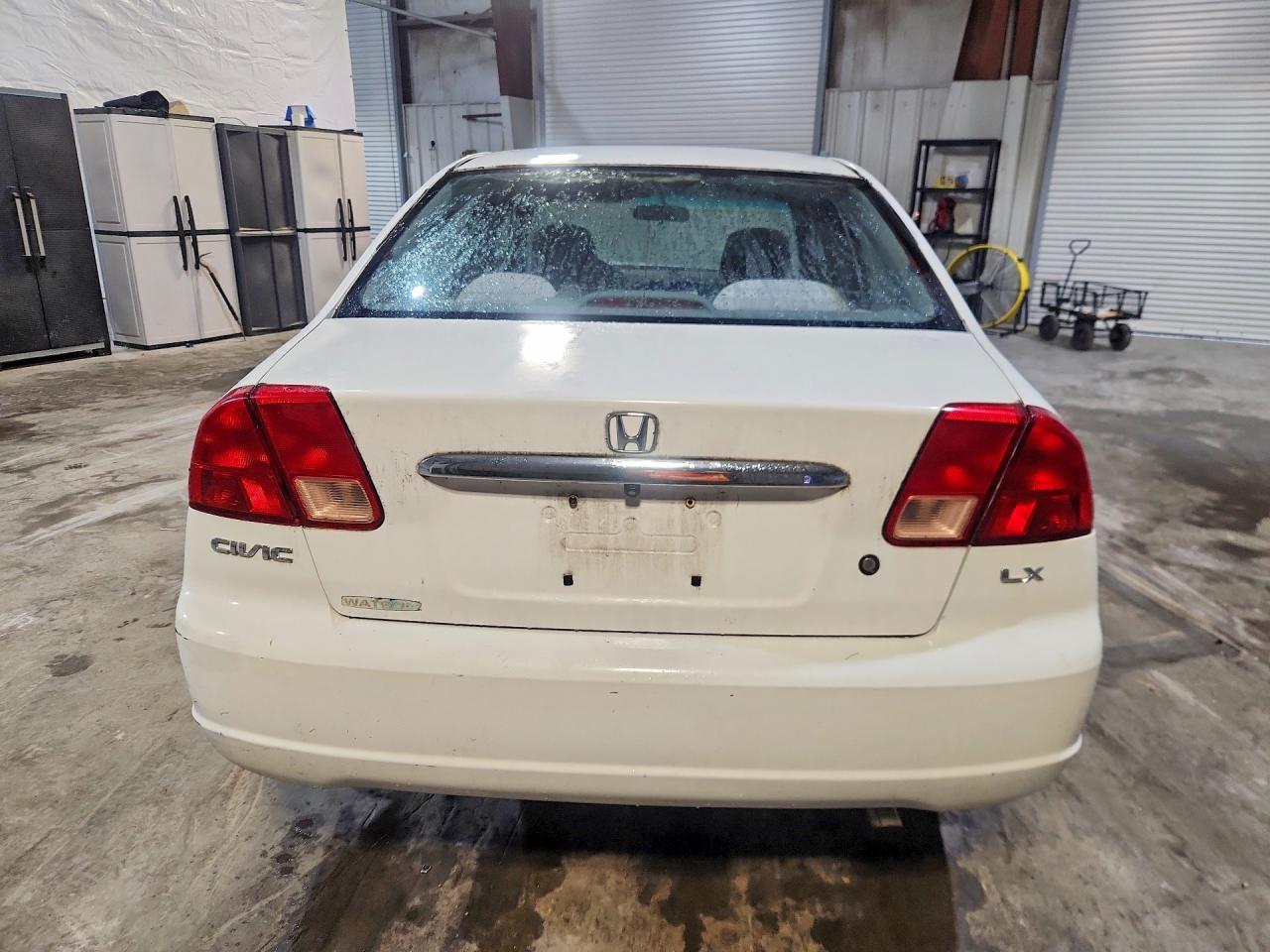 2001 Honda Civic Lx White vin: 1HGES16581L048260