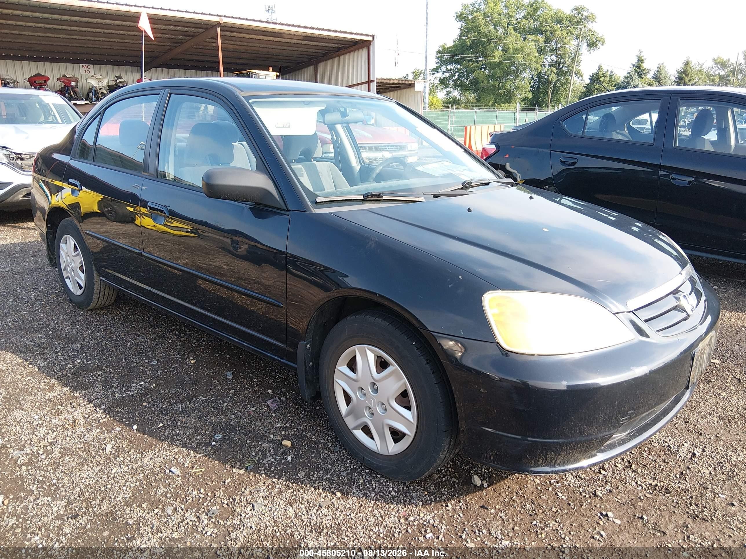 2003 Honda Civic Lx Black vin: 1HGES16583L021417