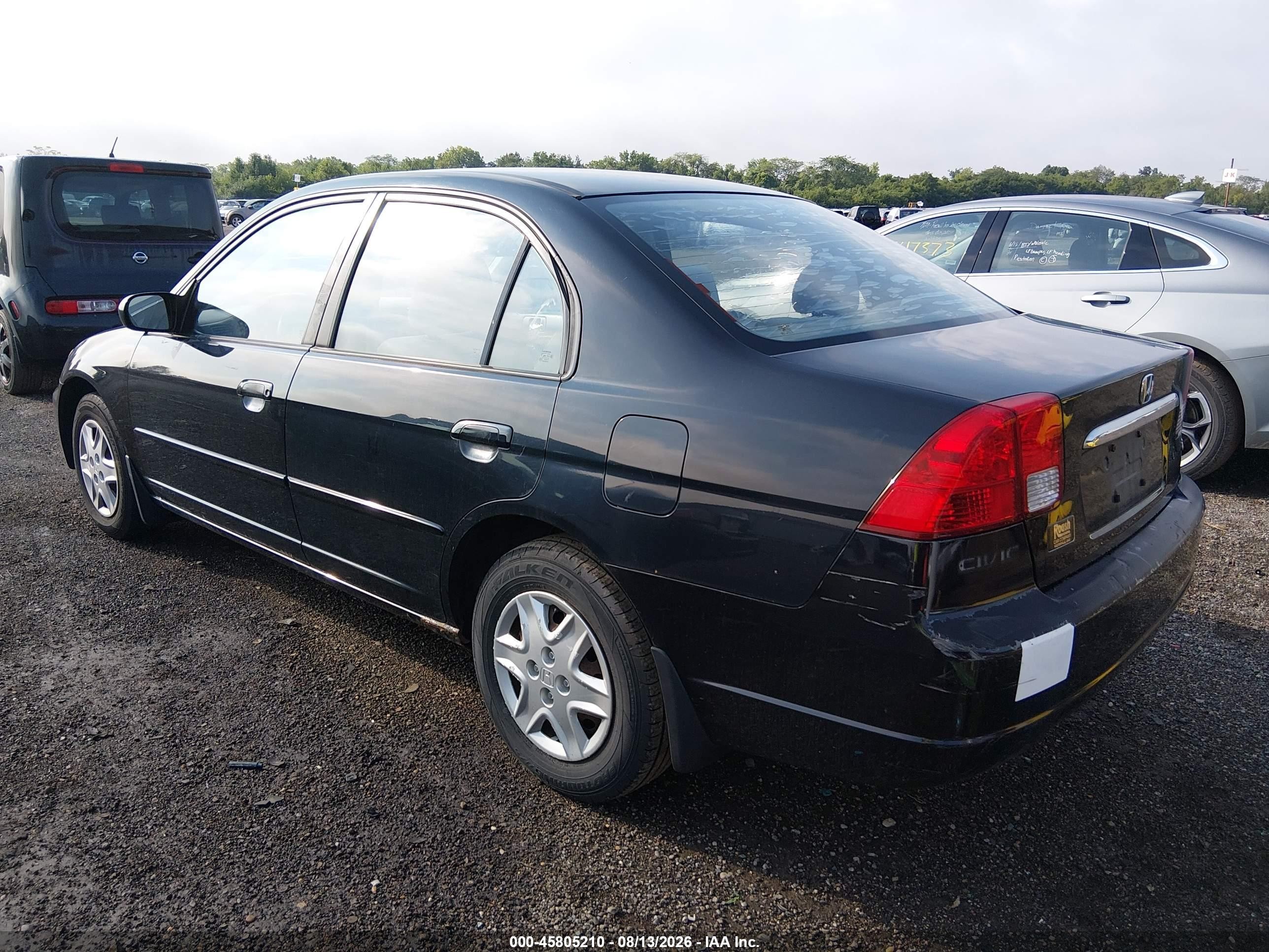 2003 Honda Civic Lx Black vin: 1HGES16583L021417